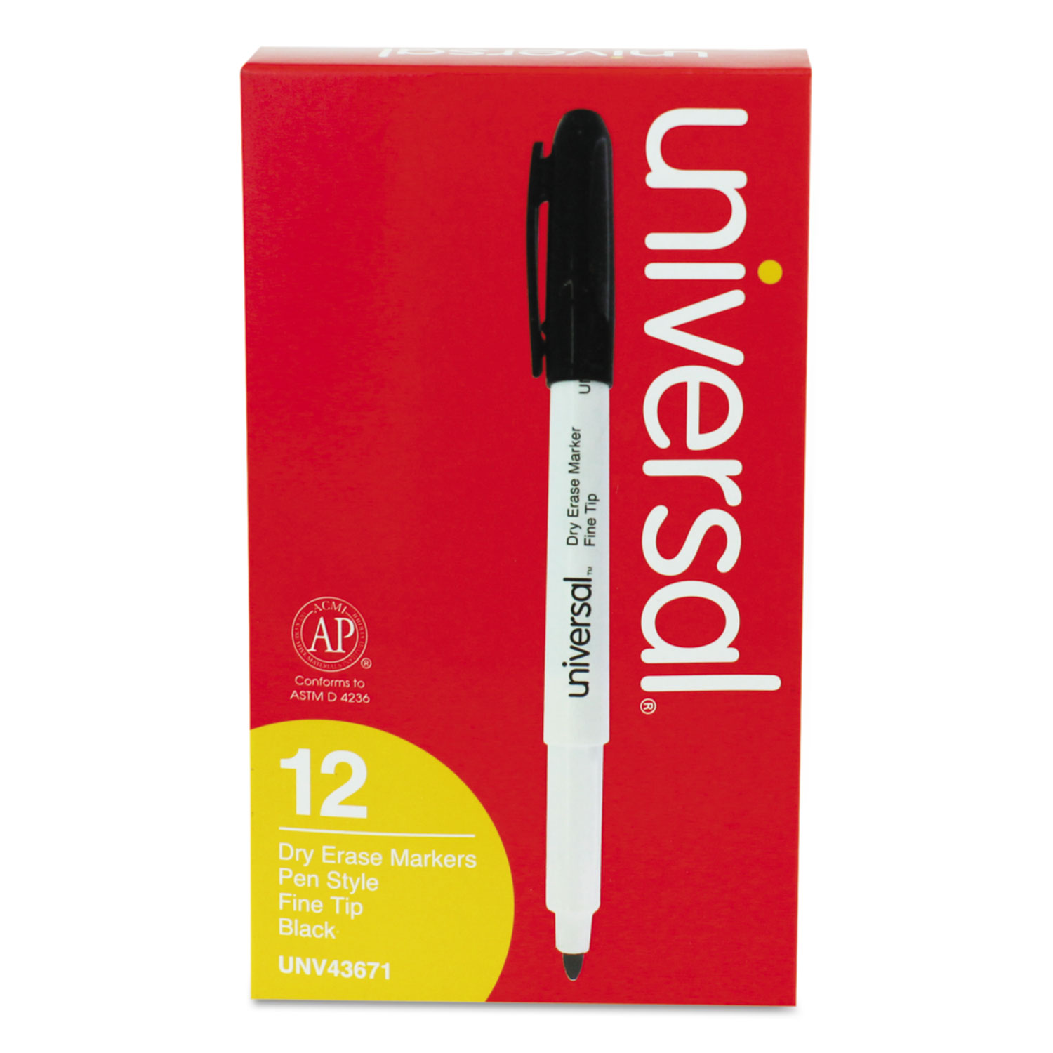 Black Dry Erase Markers by Universal UNV43671