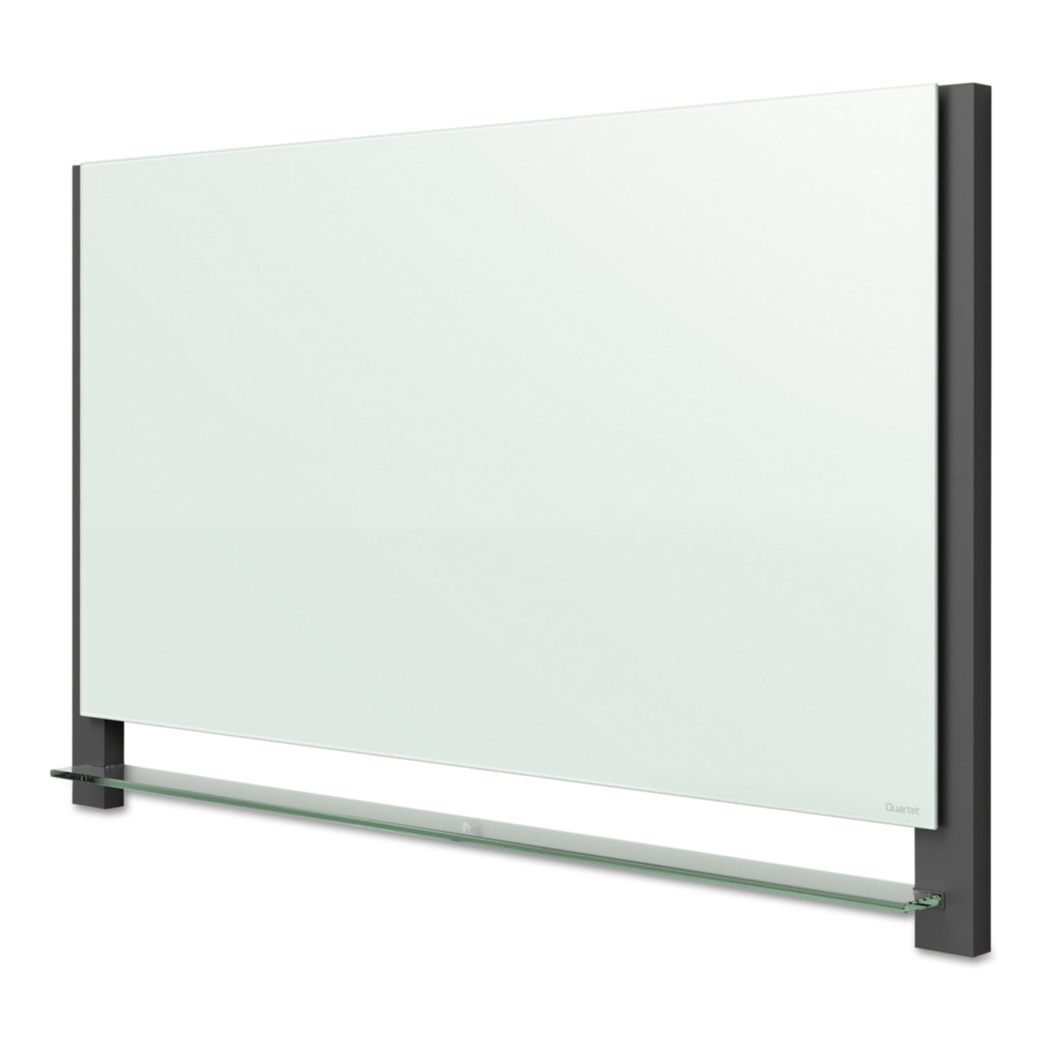 Quartet® Evoque Glass Marker Board with Black Aluminum Frame