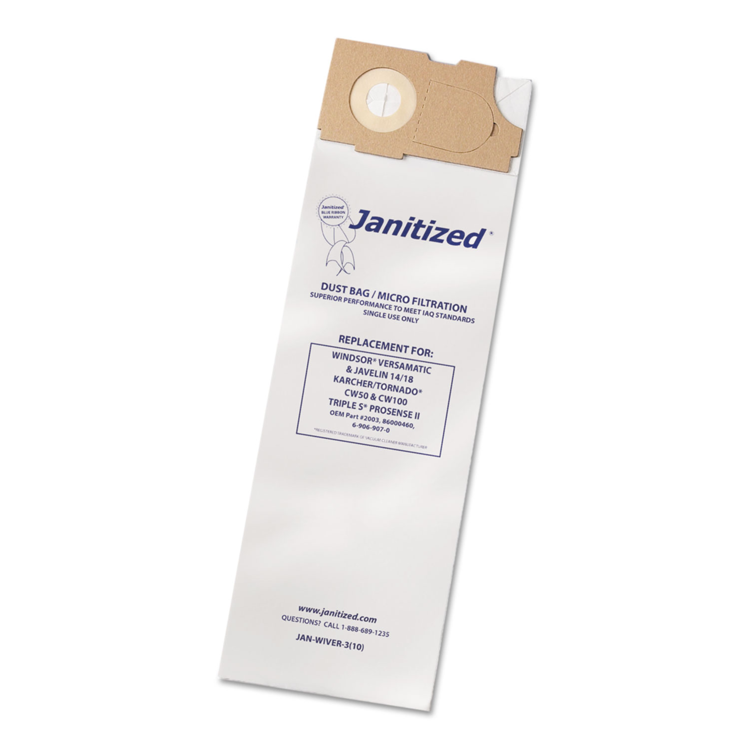 Janitized Vacuum Filter Bags Designed to Fit Windsor Versamatic, 100/CT BuyDirect