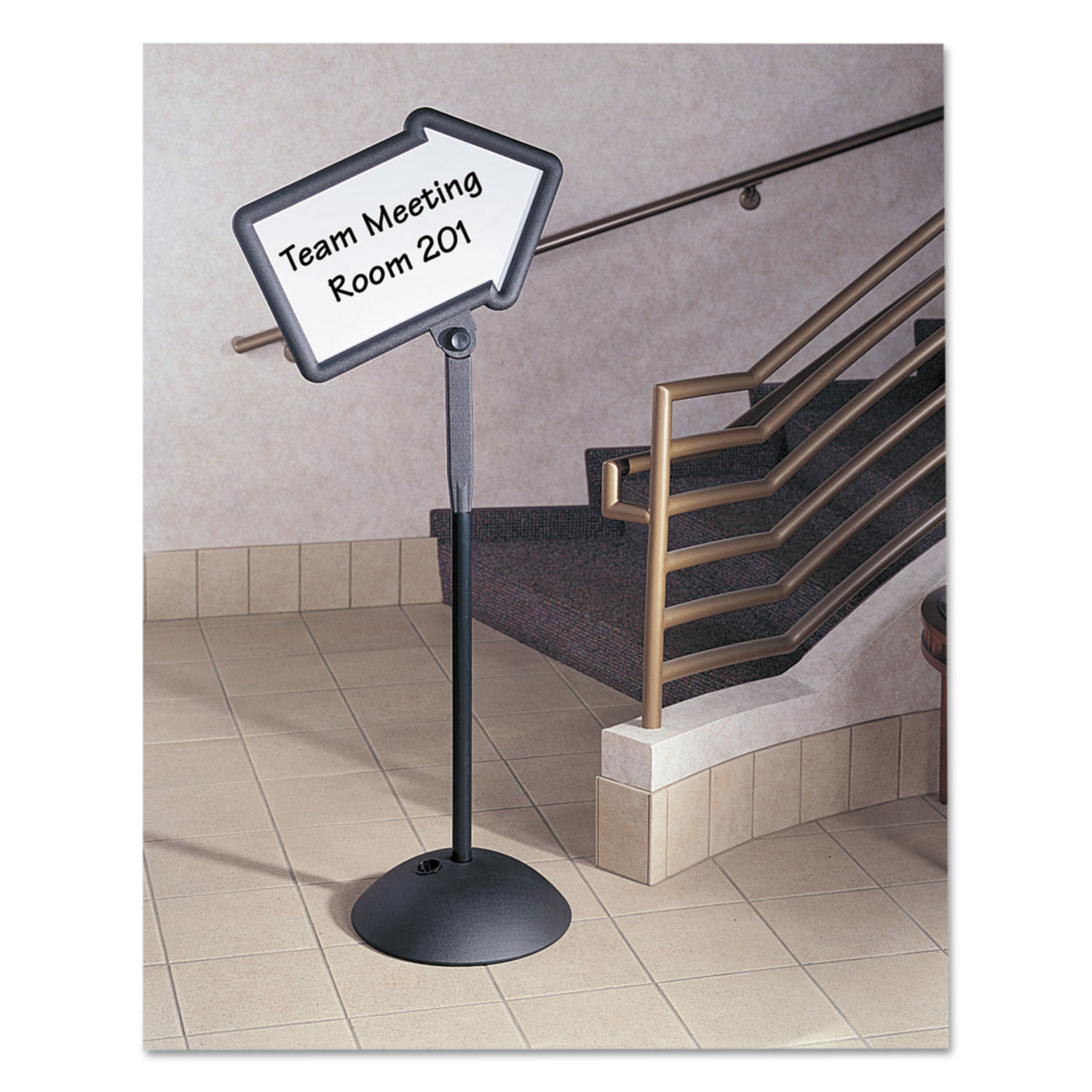 Safco® 4173BL, DoubleSided Arrow Sign, Dry Erase Steel, 25 1/