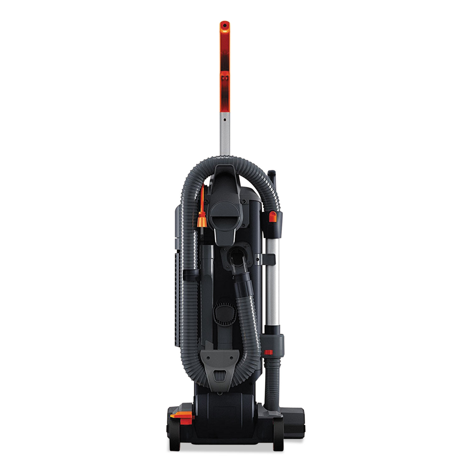 Hoover® Commercial HushTone Vacuum Cleaner with Intellibelt, 15" Cleaning Path, Gray/Orange