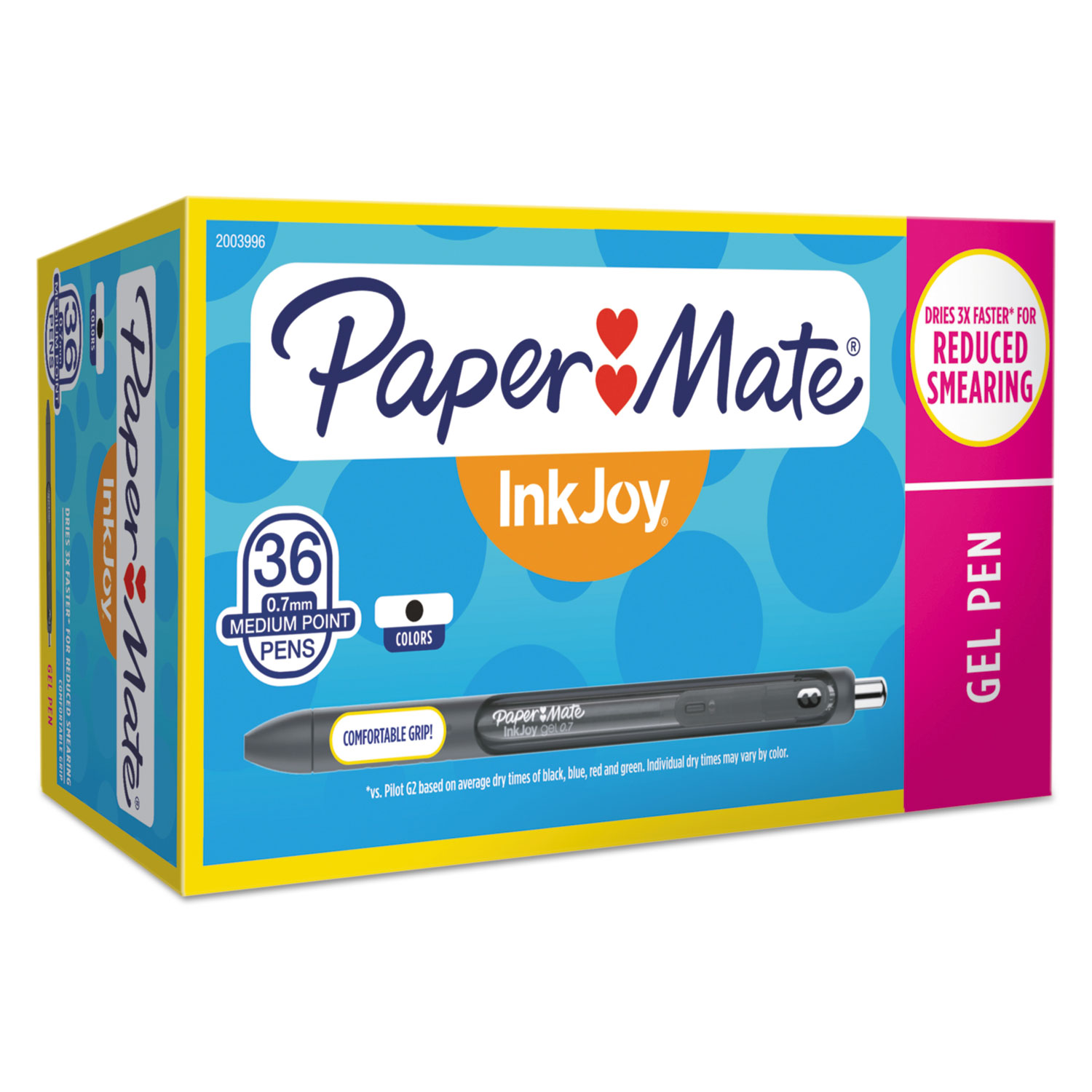 Paper Mate® InkJoy Gel Retractable Pen Office Pack, Black Ink, 0.7mm