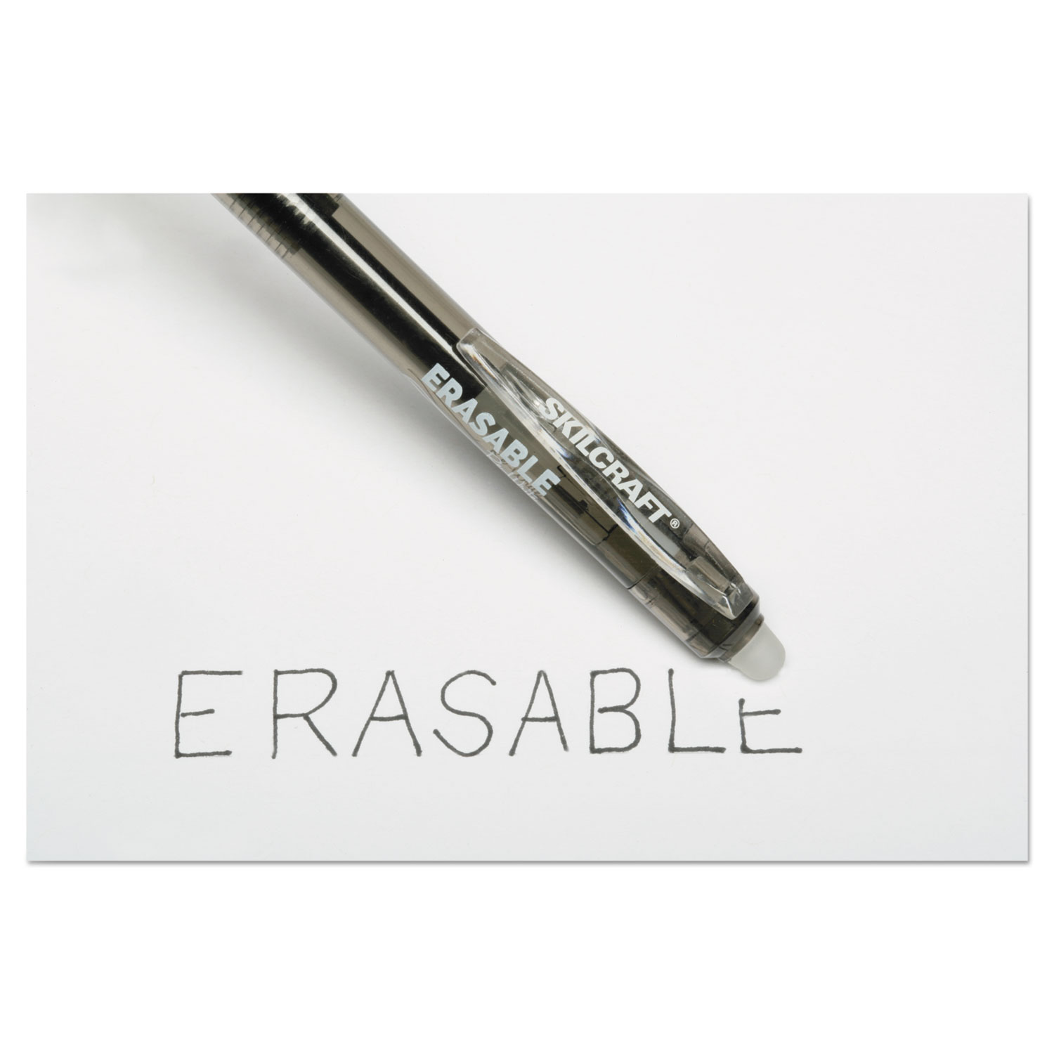 7520016580692 SKILCRAFT Erasable ReWrite Gel Pen, Retractable, Medium