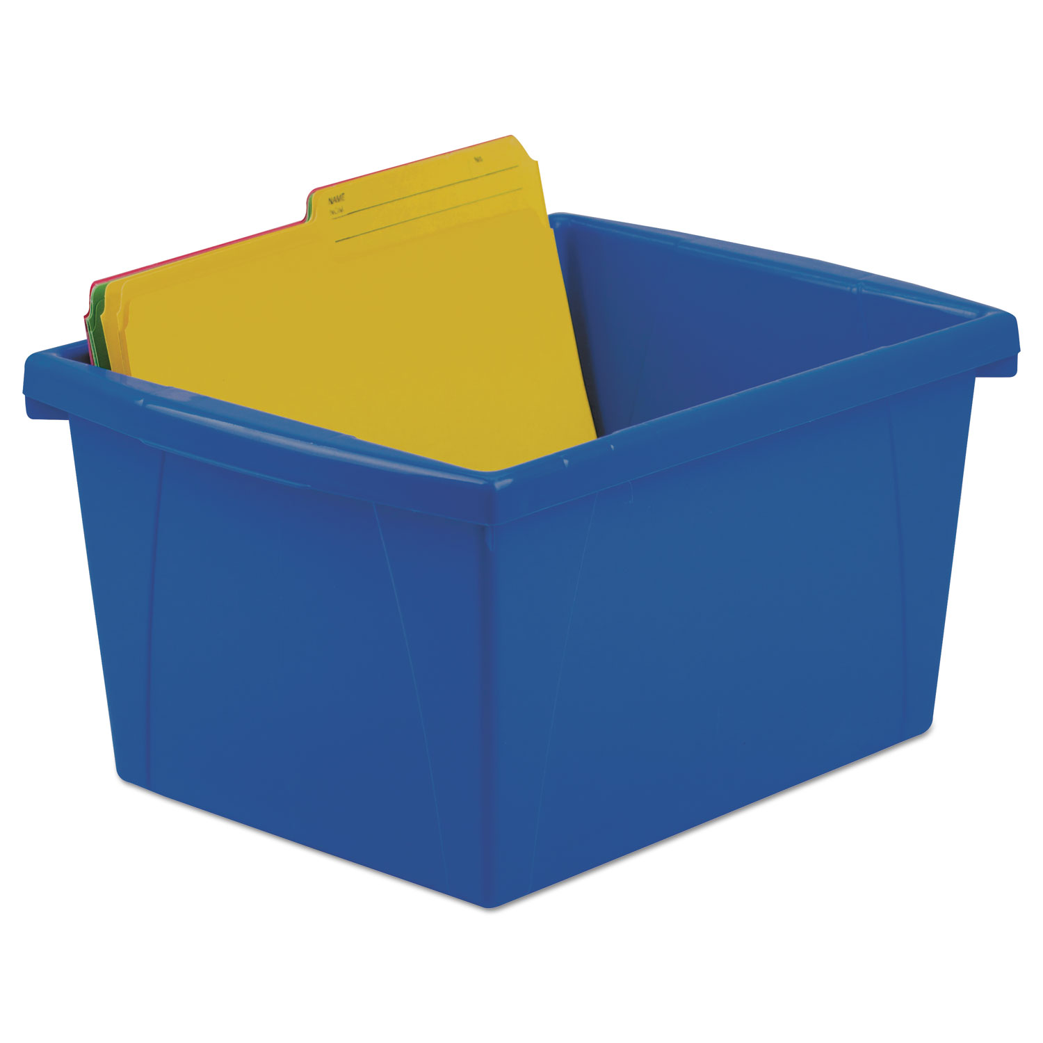 Storex Storage Bins, 10 x 12 5/8 x 7 3/4, 4 Gallon, Assorted Color, Plastic National