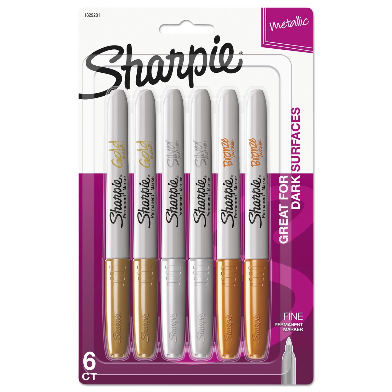 SAN1829201 Sharpie Metallic Permanent Markers Zuma