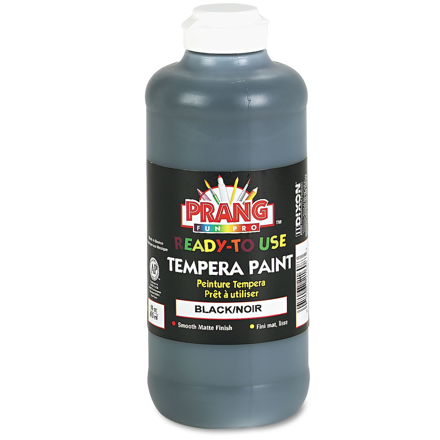 ReadytoUse Tempera Paint, Black, 16 oz DispenserCap Bottle SCV
