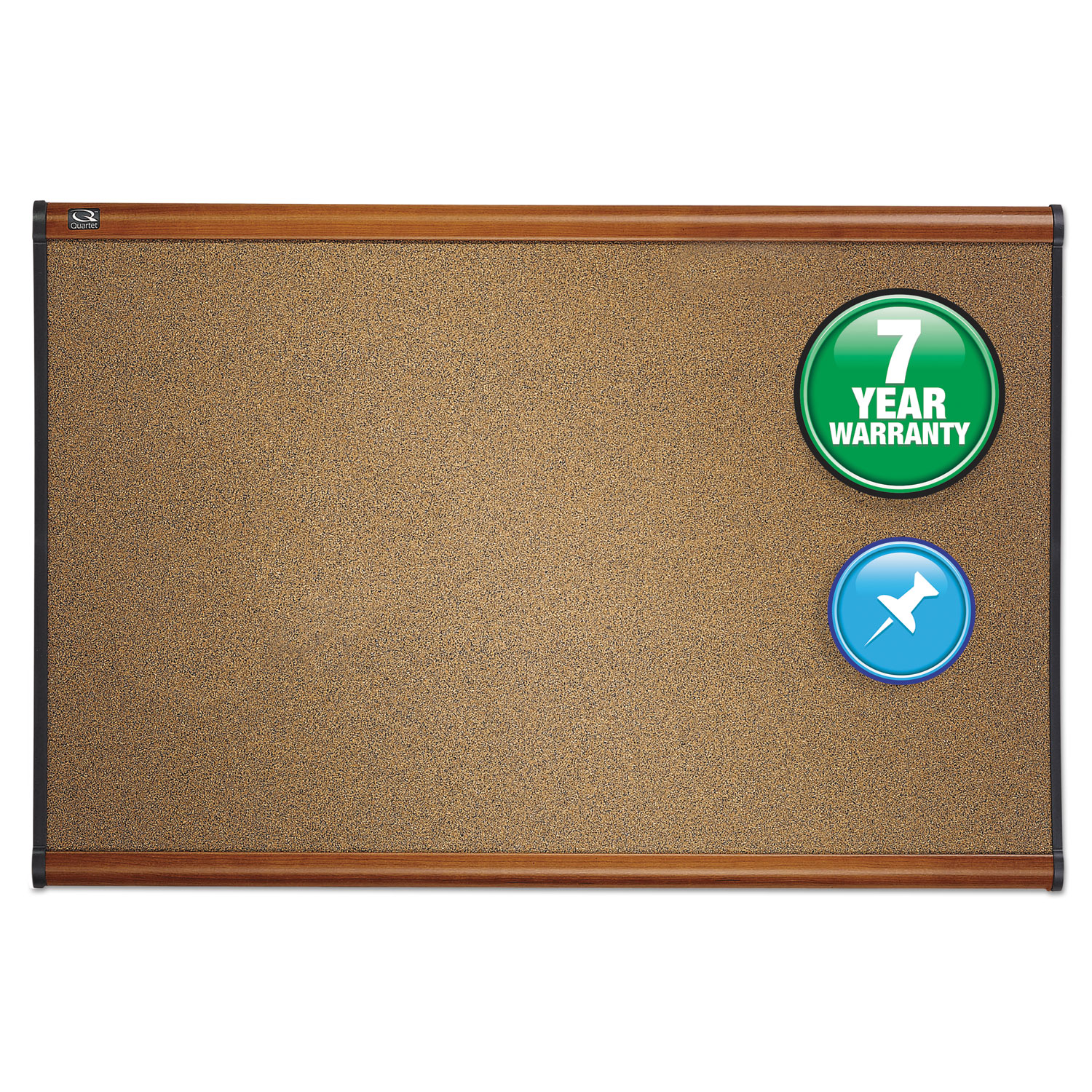 Prestige Colored Cork Bulletin Board, 36 x 24, Brown Surface, Light