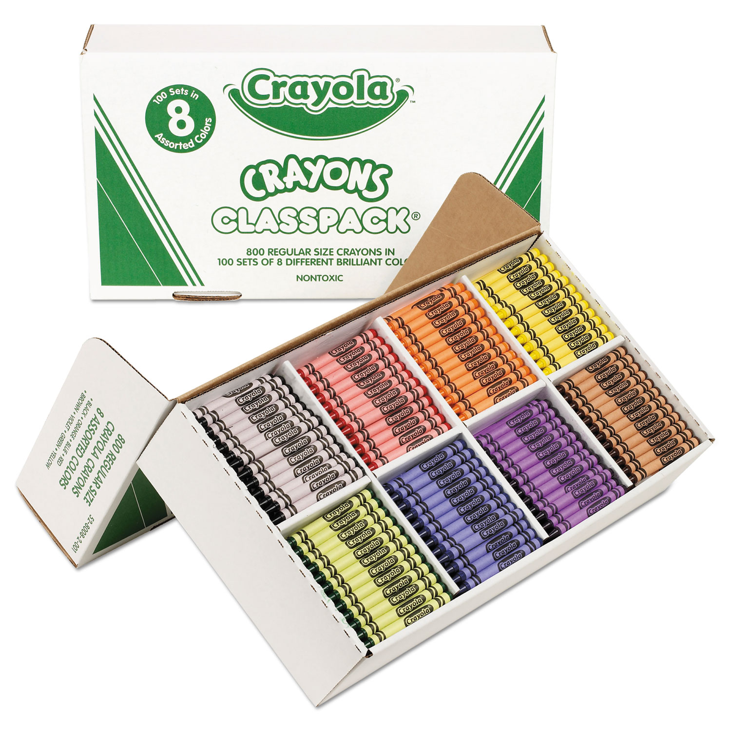 Crayola® Classpack Regular Crayons, 8 Colors, 800/Box Mark Pack, Inc.