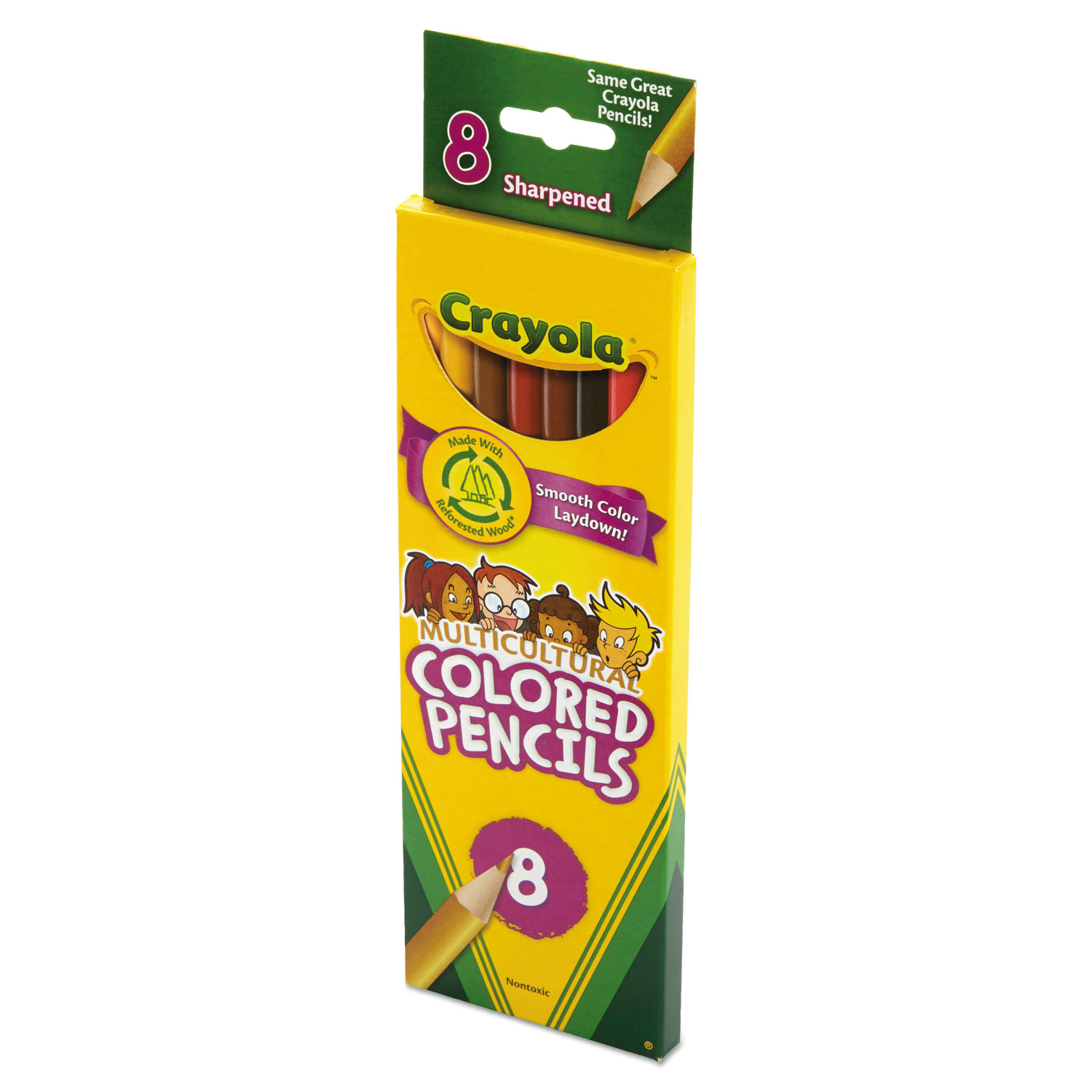 Crayola® Multicultural Colored Woodcase Pencils, 3.3 mm, 8 Assorted