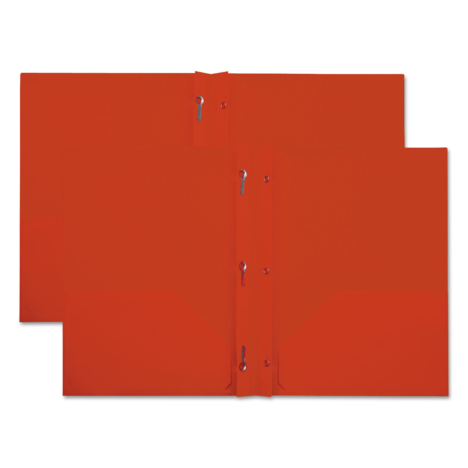 Universal® Plastic TwinPocket Report Covers with 3 Fasteners, 100