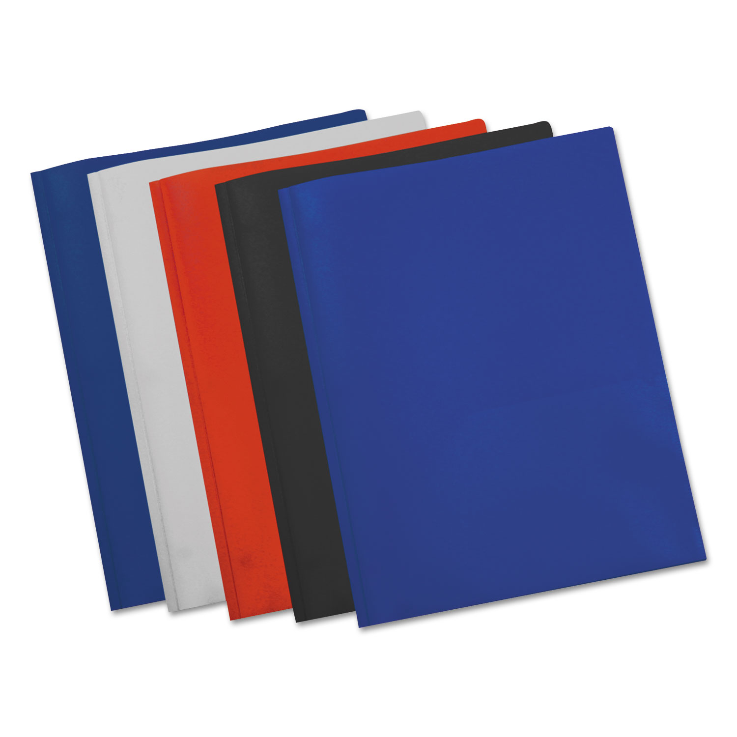 Plastic TwinPocket Report Covers with ThreeProng Fastener, 11 x 8.5