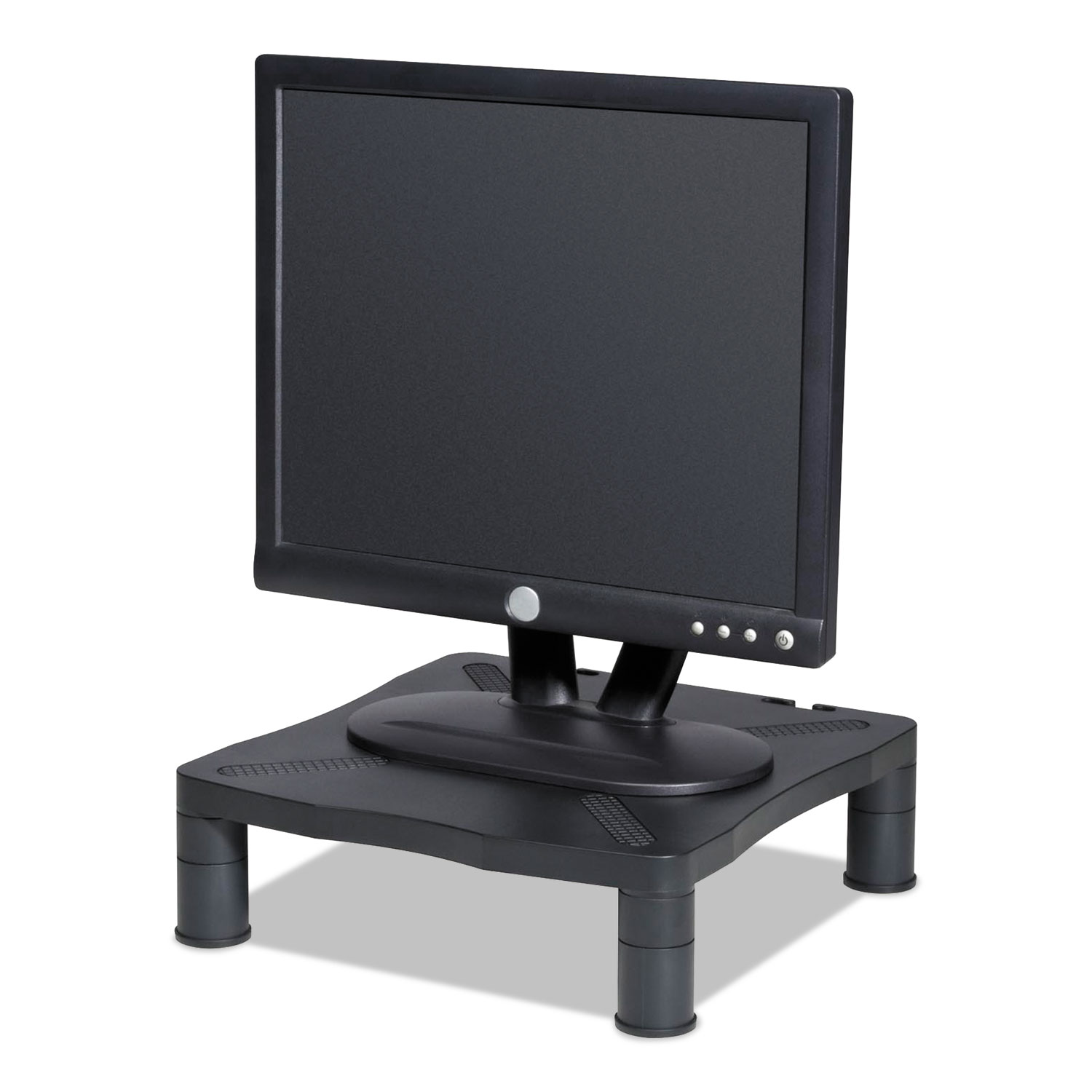 Kelly Computer Supply Adjustable Monitor Stand, 131/4 x 131/2 x 2 to 4, Black BuyDirect