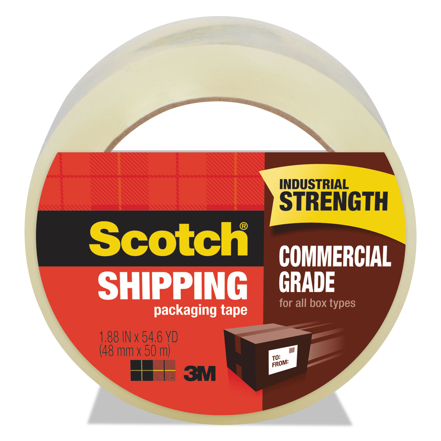 Scotch 1426 3850 HeavyDuty Packaging Tape with Dispenser, 1.5" Core, 1