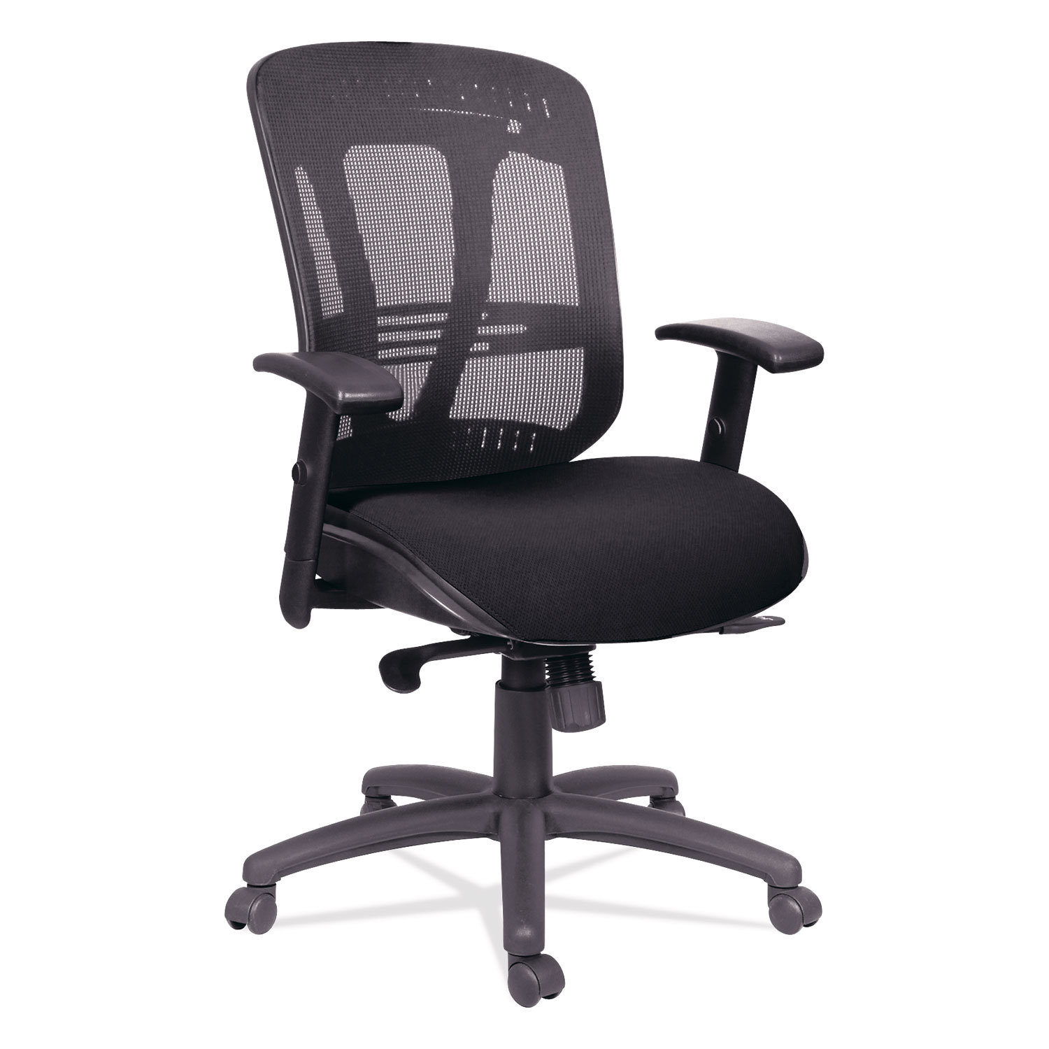 Alera Eon Series Multifunction MidBack Cushioned Mesh Chair, Supports