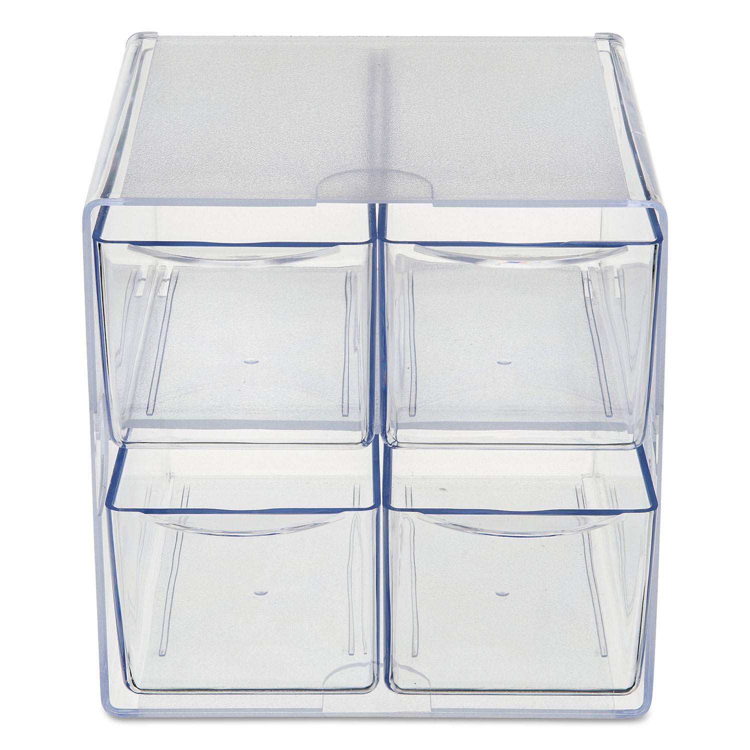 Stackable Cube Organizer, 4 Drawers, 6 x 7 1/8 x 6, Clear Sierra Office Systems & Products Inc.