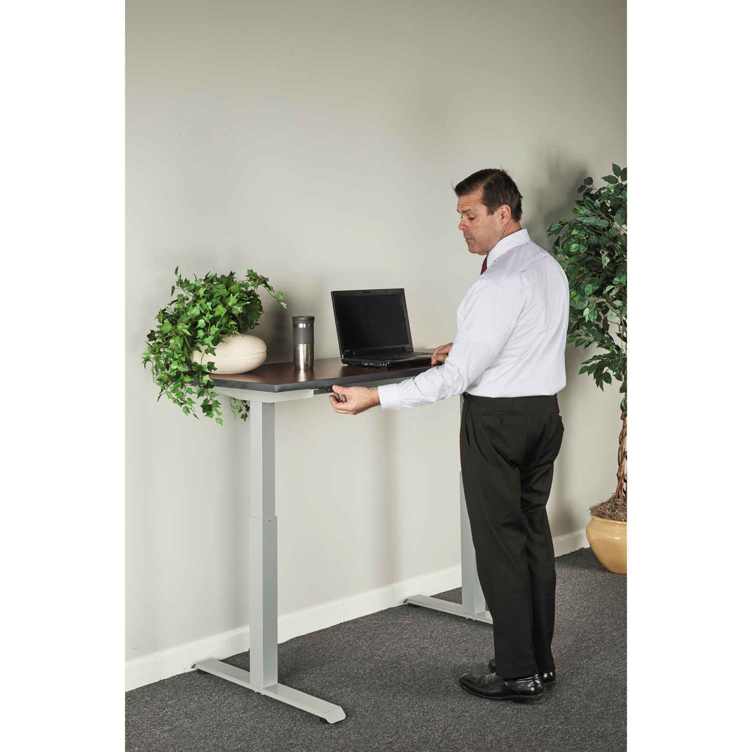 Alera® AdaptivErgo SitStand TwoStage Electric HeightAdjustable Table