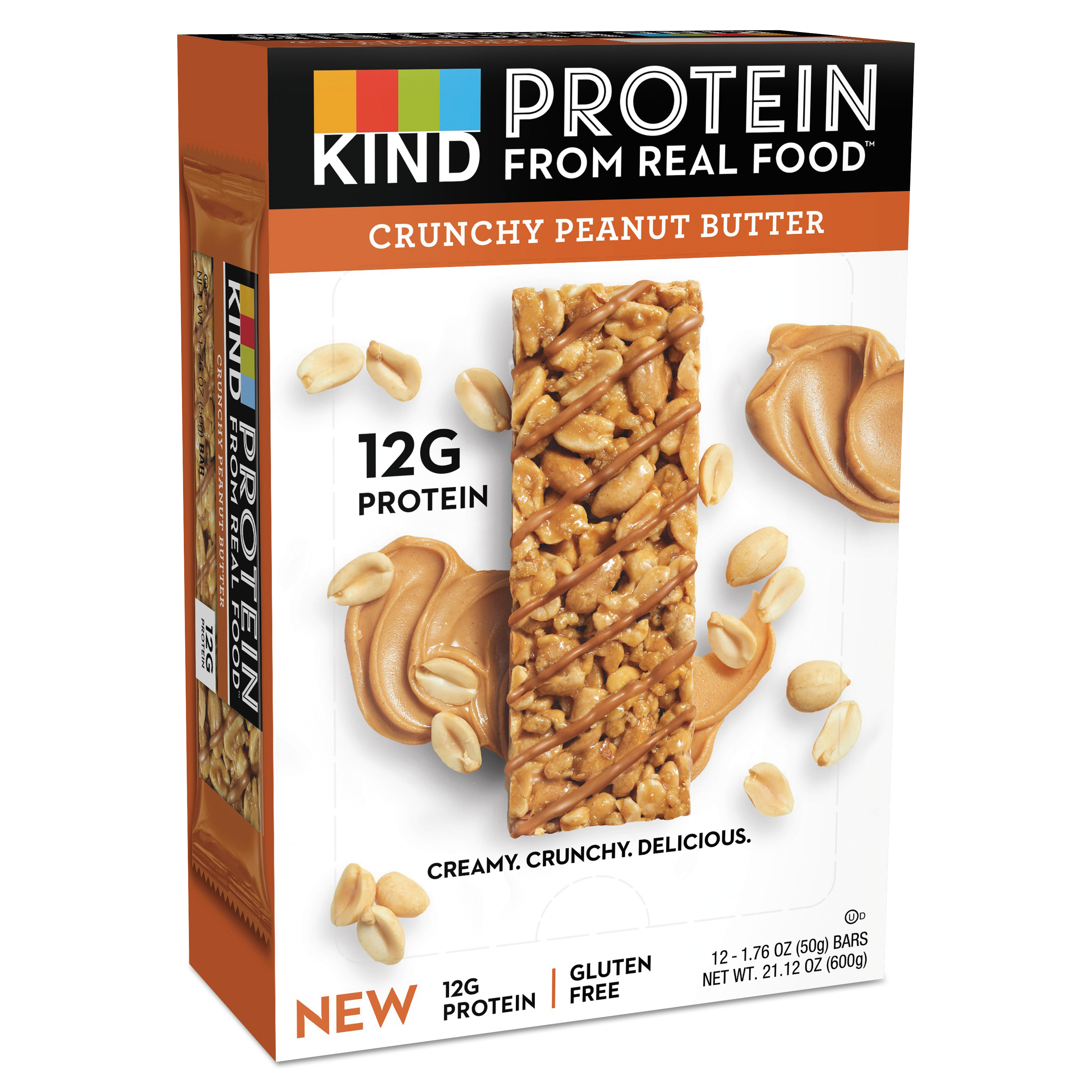KIND Protein Bars, Crunchy Peanut Butter, 1.76 oz, 12/Pack 26026