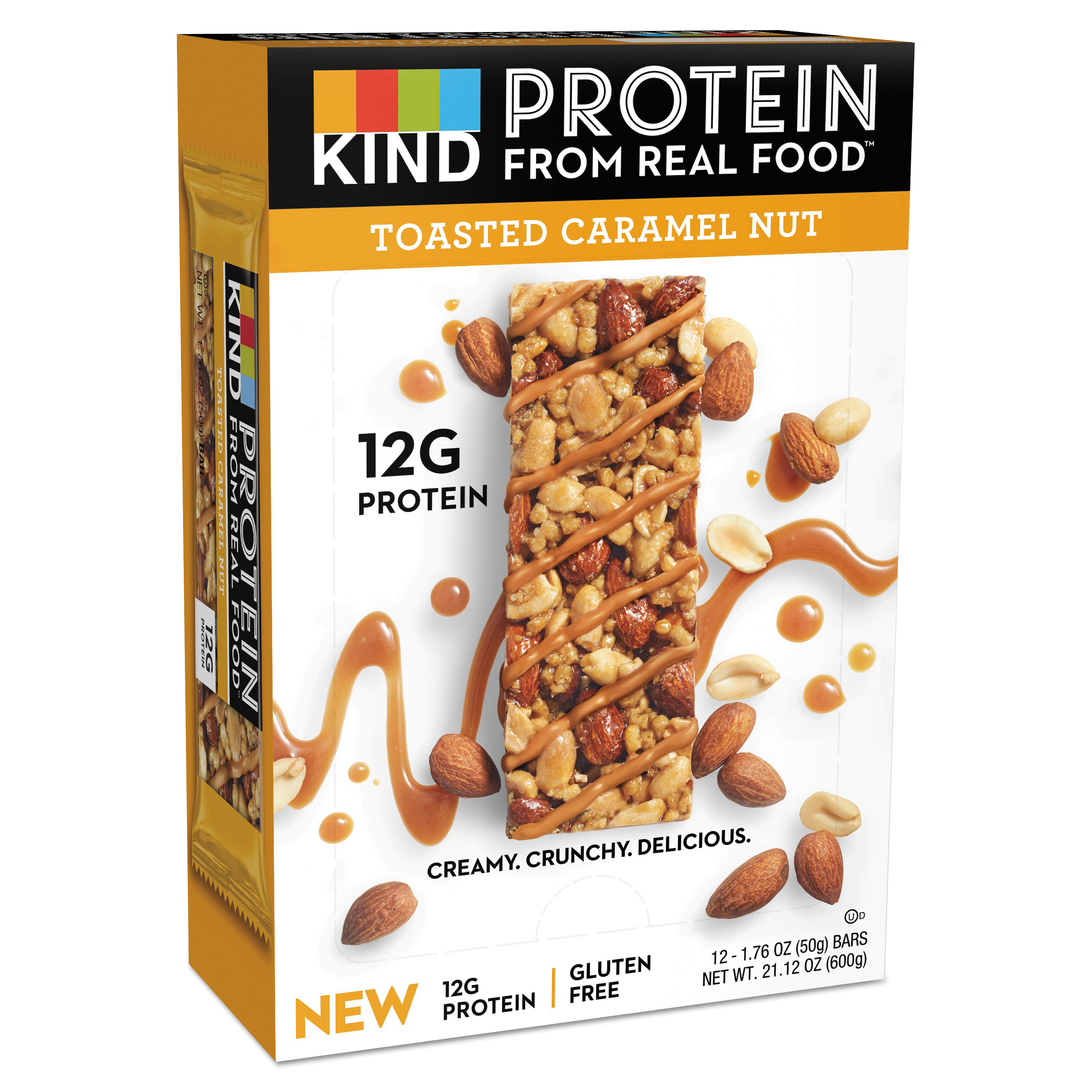 KIND Protein Bars, Toasted Caramel Nut, 1.76 oz, 12/Pack 26041