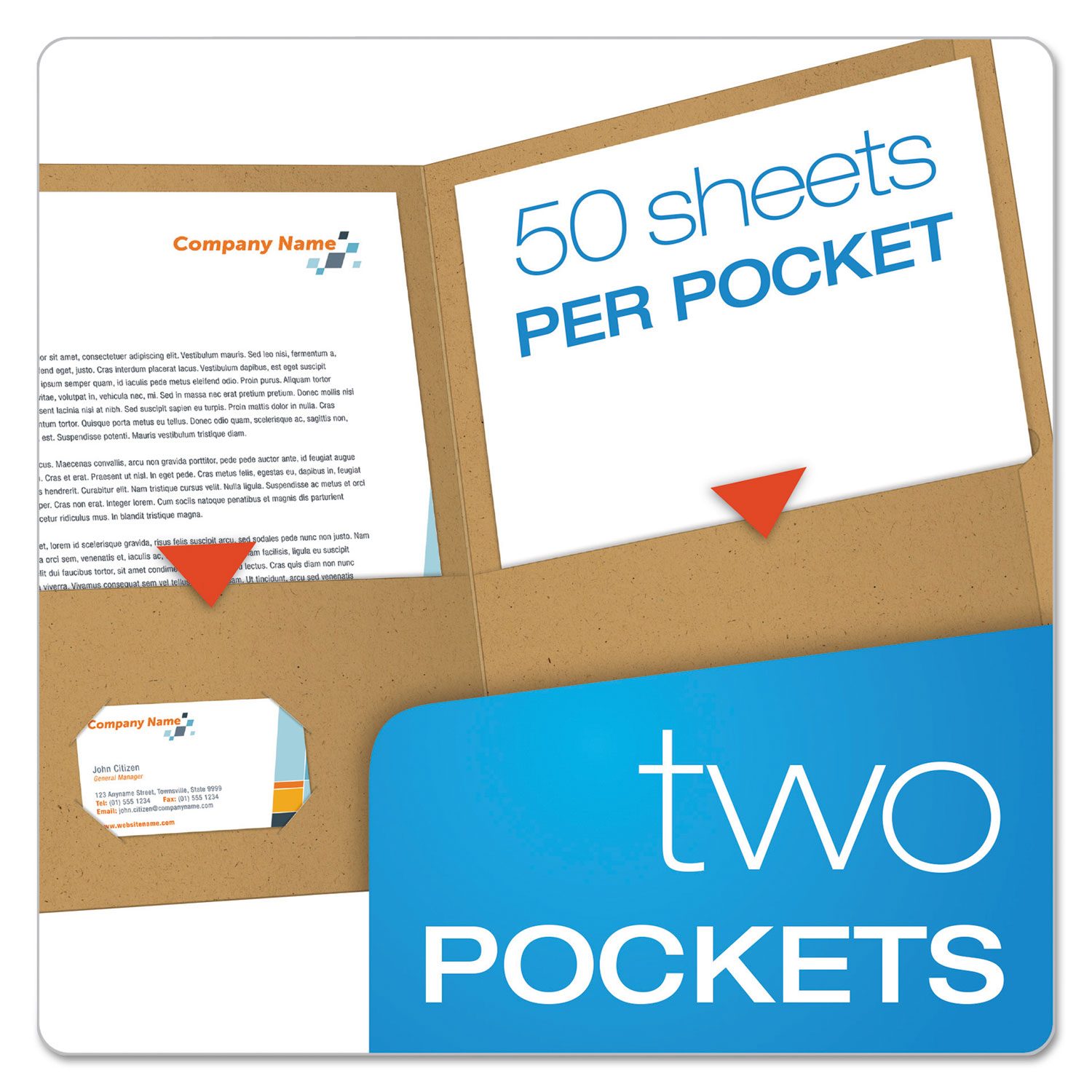 OXF78542 Oxford 100 Recycled Paper Two Pocket Report Covers Zuma