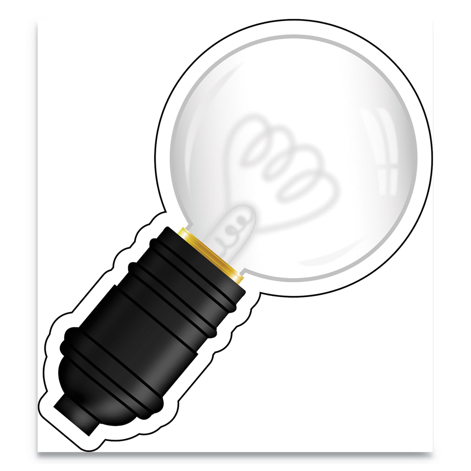 Single Design CutOuts, Light Bulbs, 3.5" x 6.25", Black/White, 36/Pack