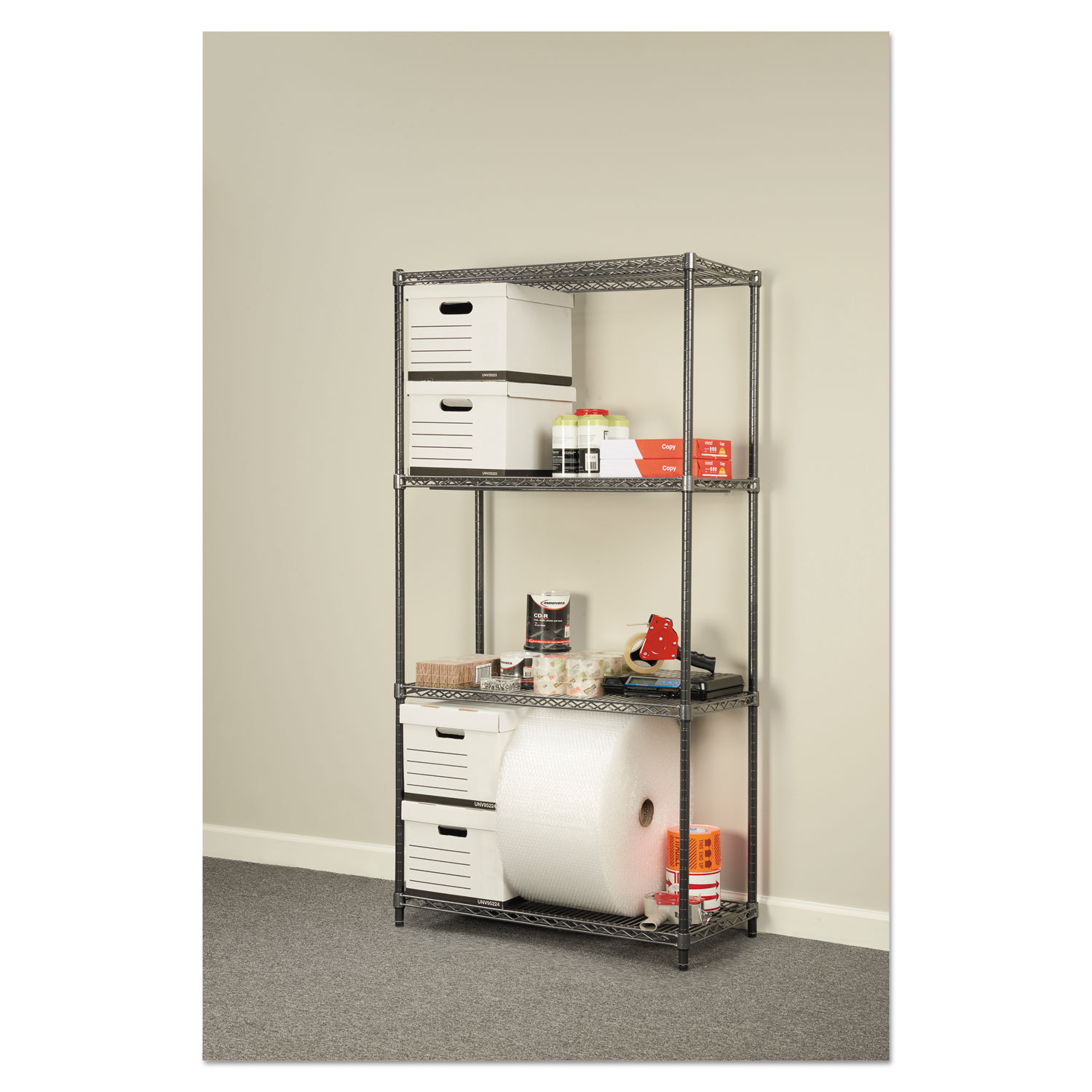 Alera Wire Shelving Starter Kit ALESW503618BA Alera&reg; Wire Shelving Starter Kit Zuma