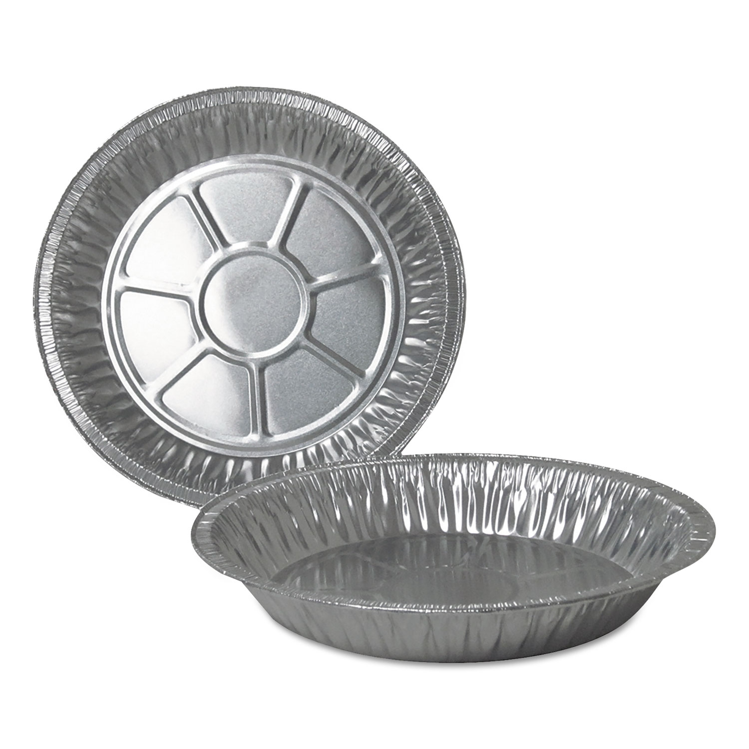 Durable Packaging Aluminum Pie Pans, Deep, 32.7 oz, 9" Diameter x 1.31