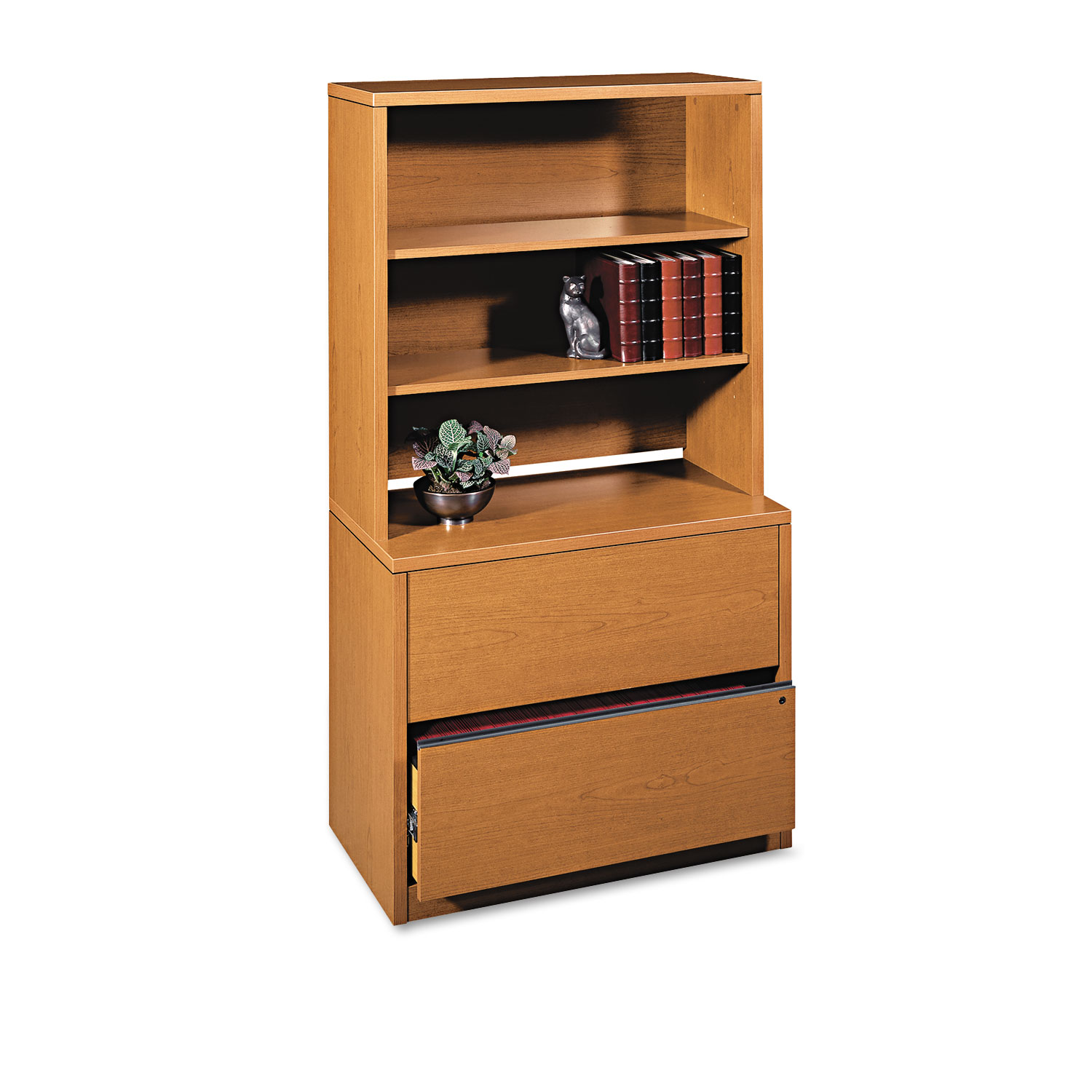 HON® 10500 Series Bookcase Hutch, 36w x 145/8d x 371/8h, Bourbon