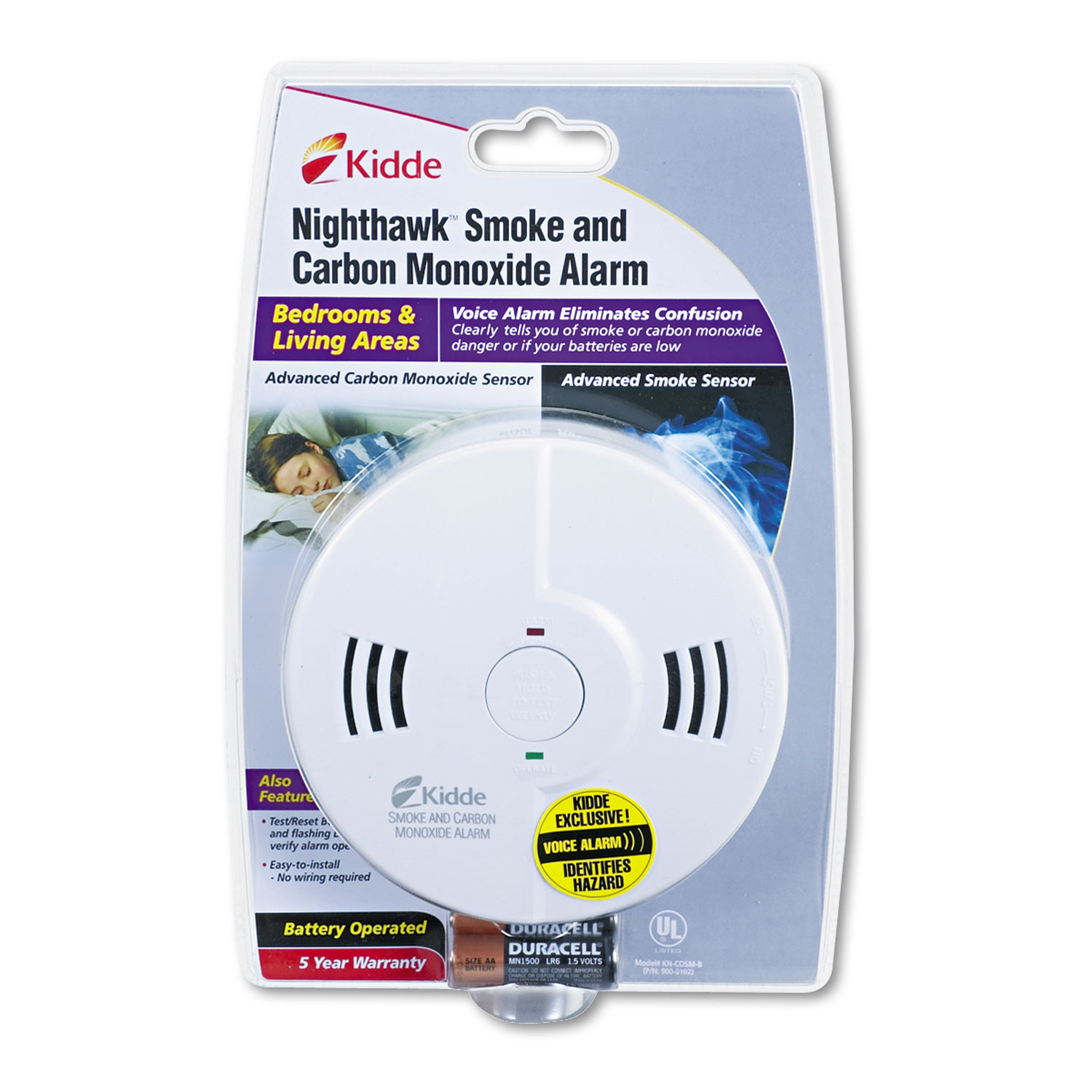 Kidde Night Hawk Combination Smoke/CO Alarm w/Voice/Alarm Warning