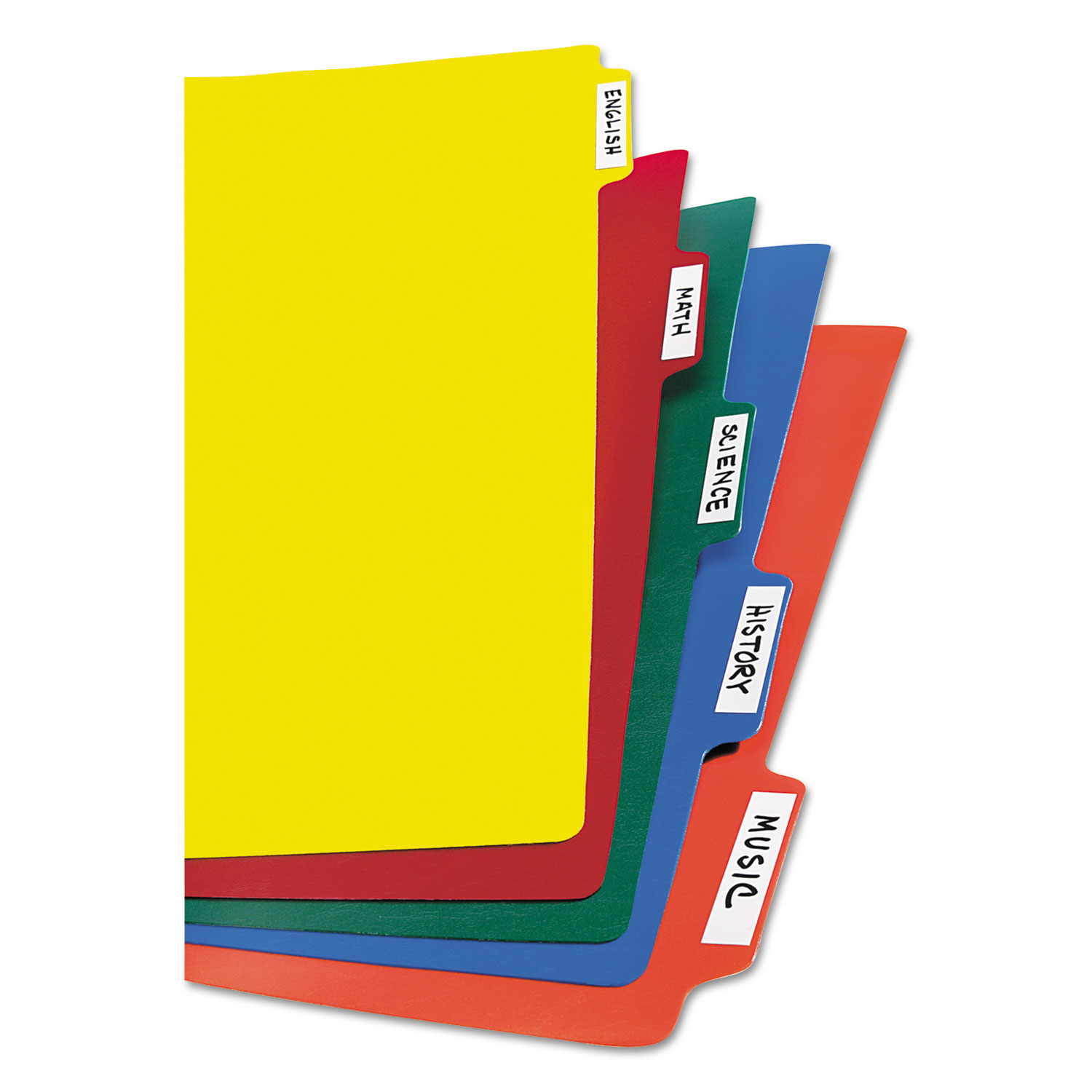 Check out HeavyDuty Plastic Dividers with Multicolor Tabs and White