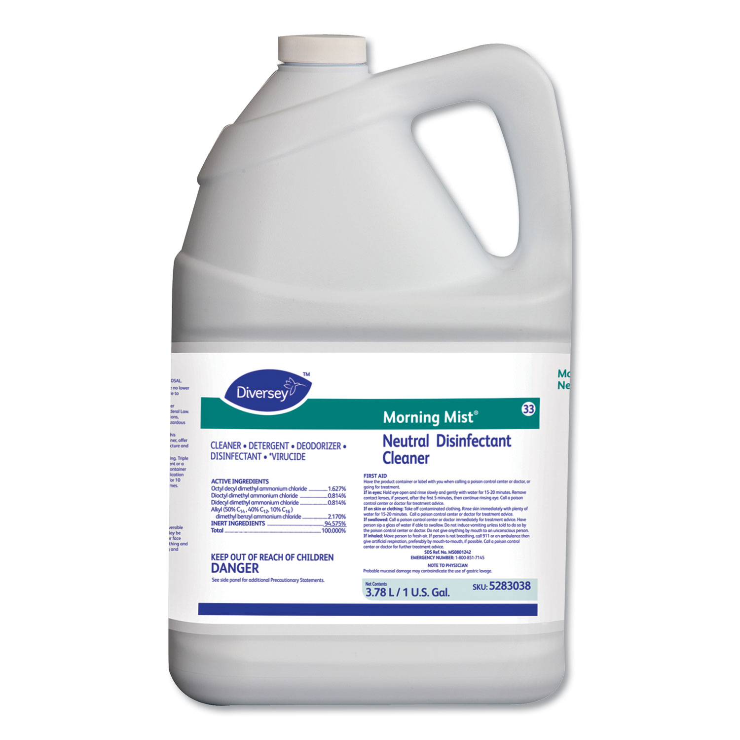 DVO5283038 Diversey Morning Mist Neutral Disinfectant Cleaner Zuma