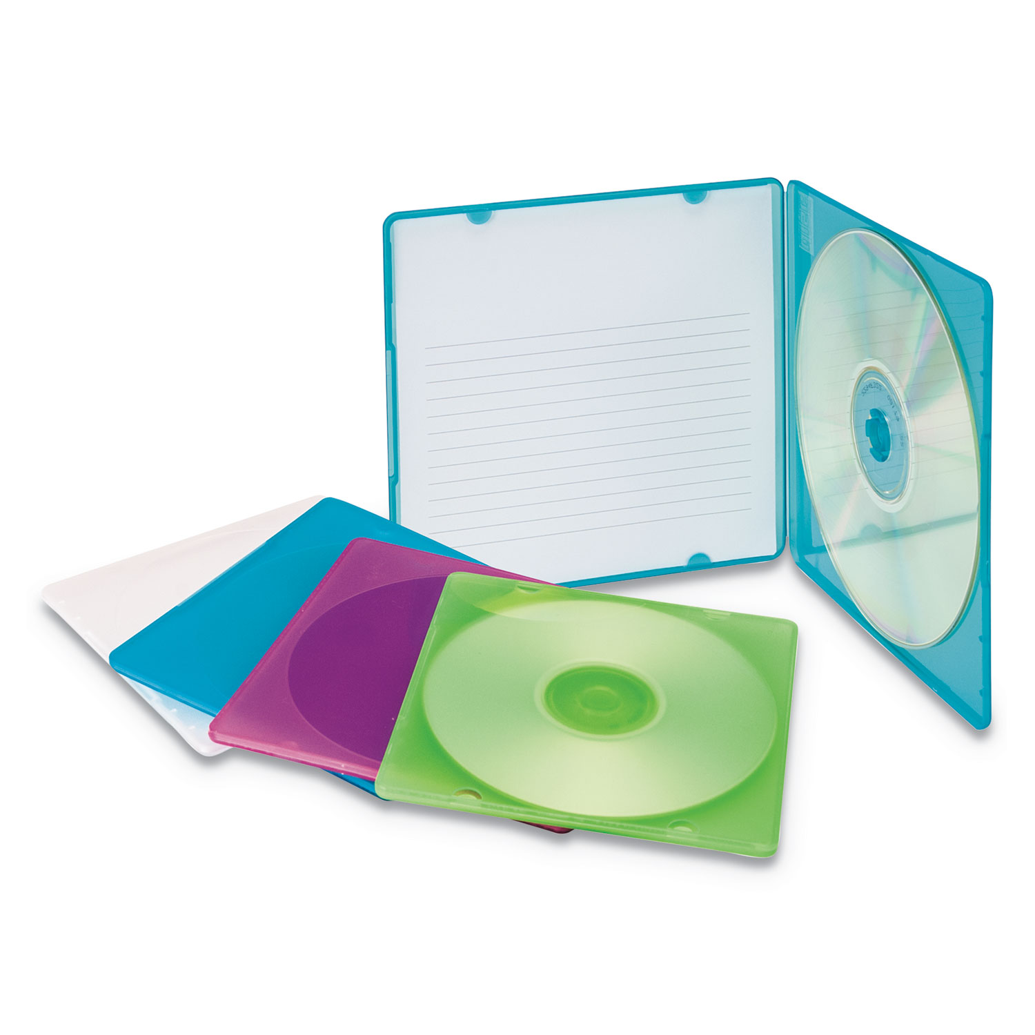 Slim CD Case, Assorted Colors, 10/Pack IDM Products
