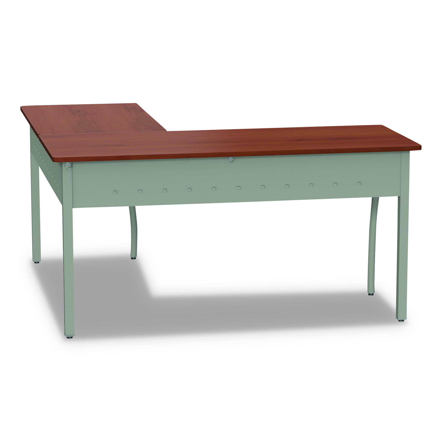 Trento Line L Shaped Desk Trento Line LShaped Desk, 59.13" x 59.13" x 29.5", Cherry