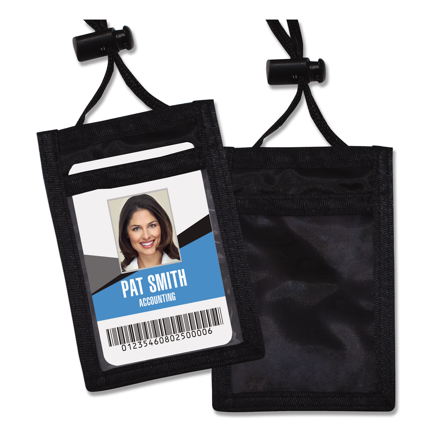 AVT75453 Advantus ID Badge Holder w/Convention Neck Pouch Zuma