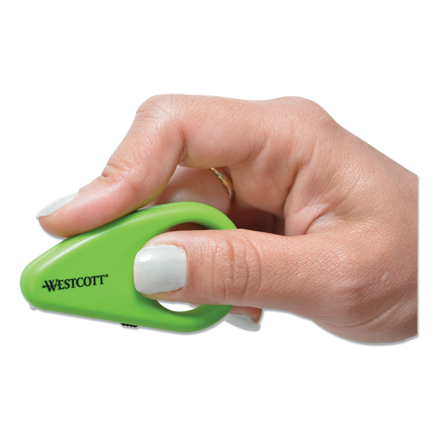 Compact Safety Ceramic Blade Box Cutter, 2.25", Fixed Blade, Green