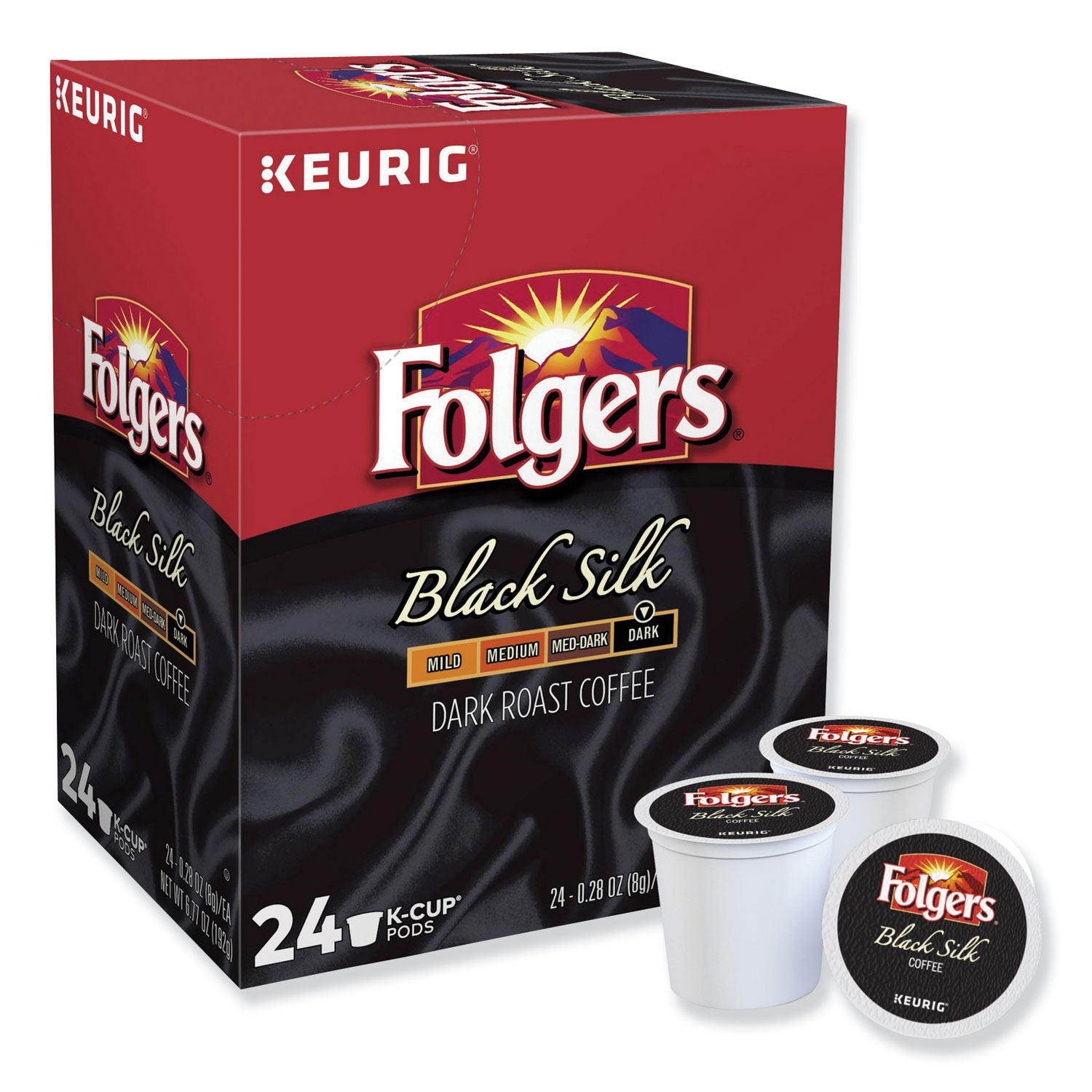 GMT6662 Folgers Gourmet Selections Black Silk Coffee KCups Zuma