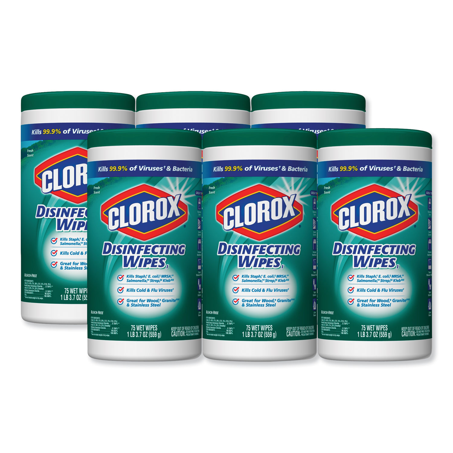 Source Supply Company Clorox 01628 Disinfecting Wipes, 7 x 7 3/4