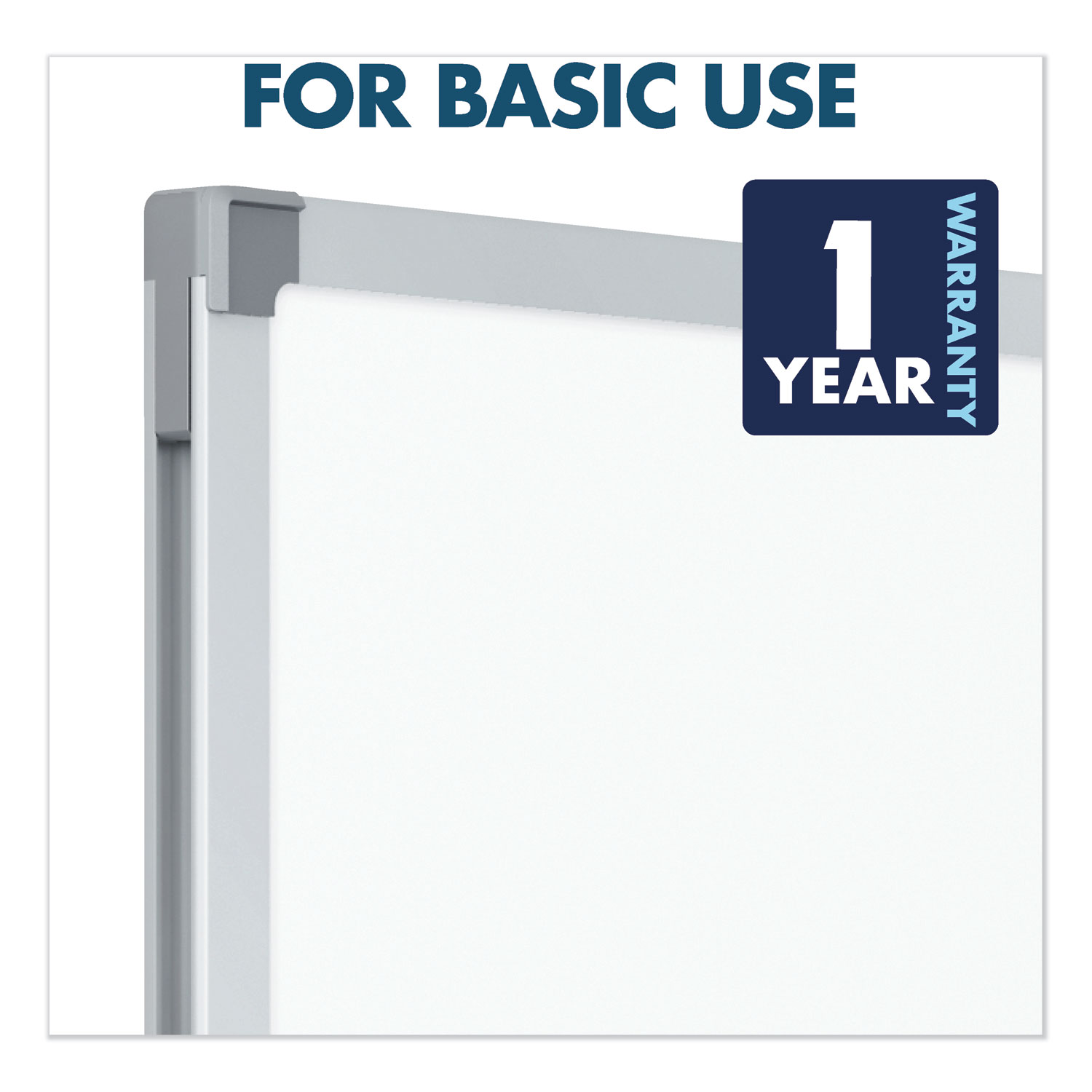 Mead® Dry Erase Board with Aluminum Frame, 72 x 48, Melamine White