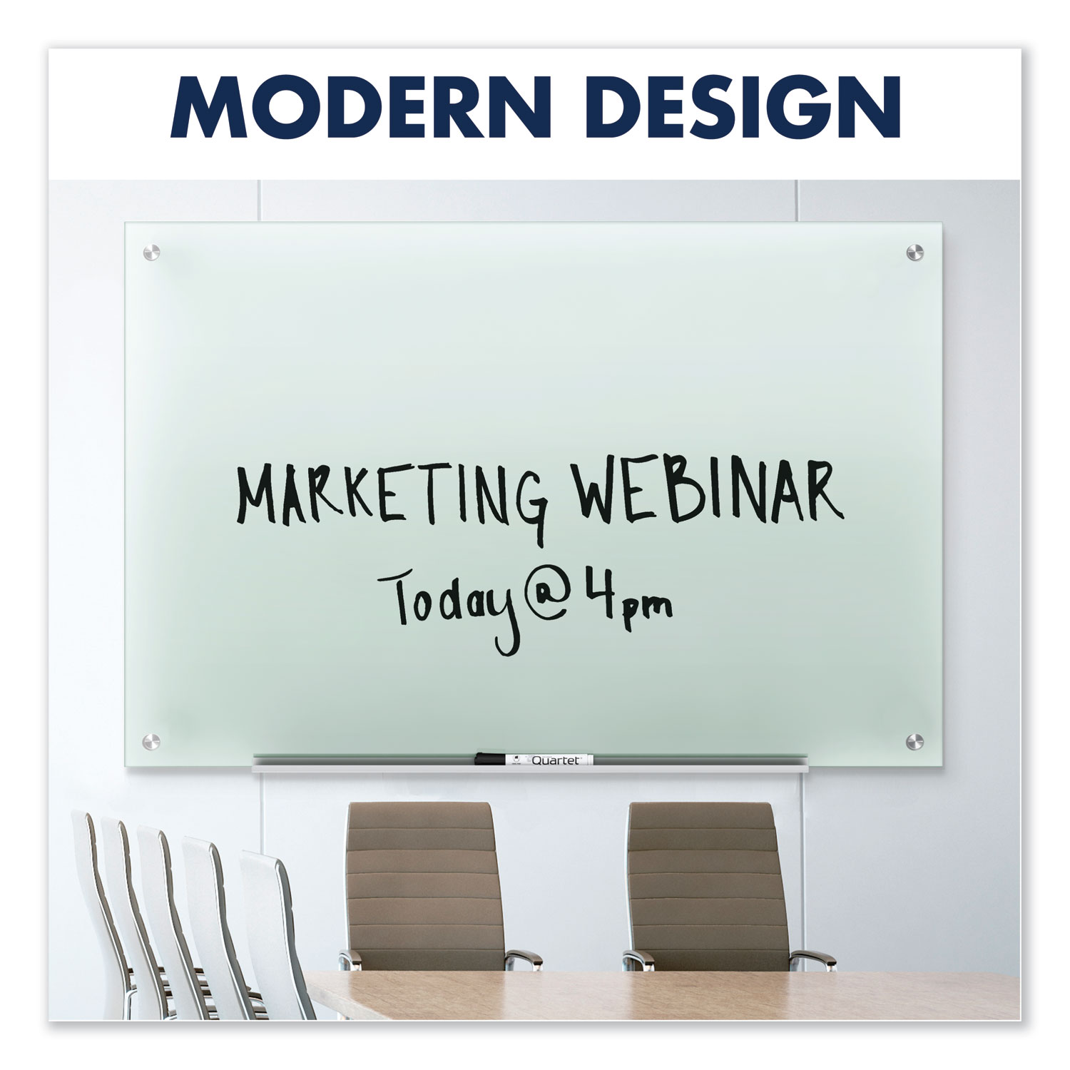 Infinity Glass Marker Board, 36 x 24, Frosted Surface Golden Isles Office Equipment