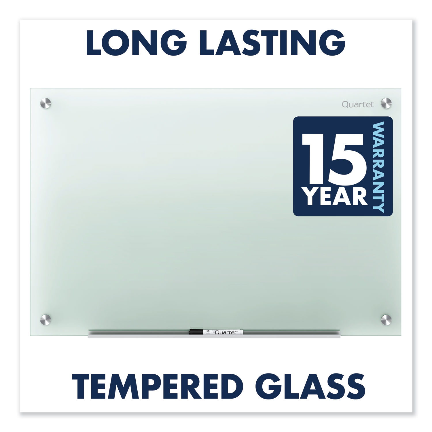 QRTG7248F Quartet® Infinity Frosted Glass Marker Board Zuma