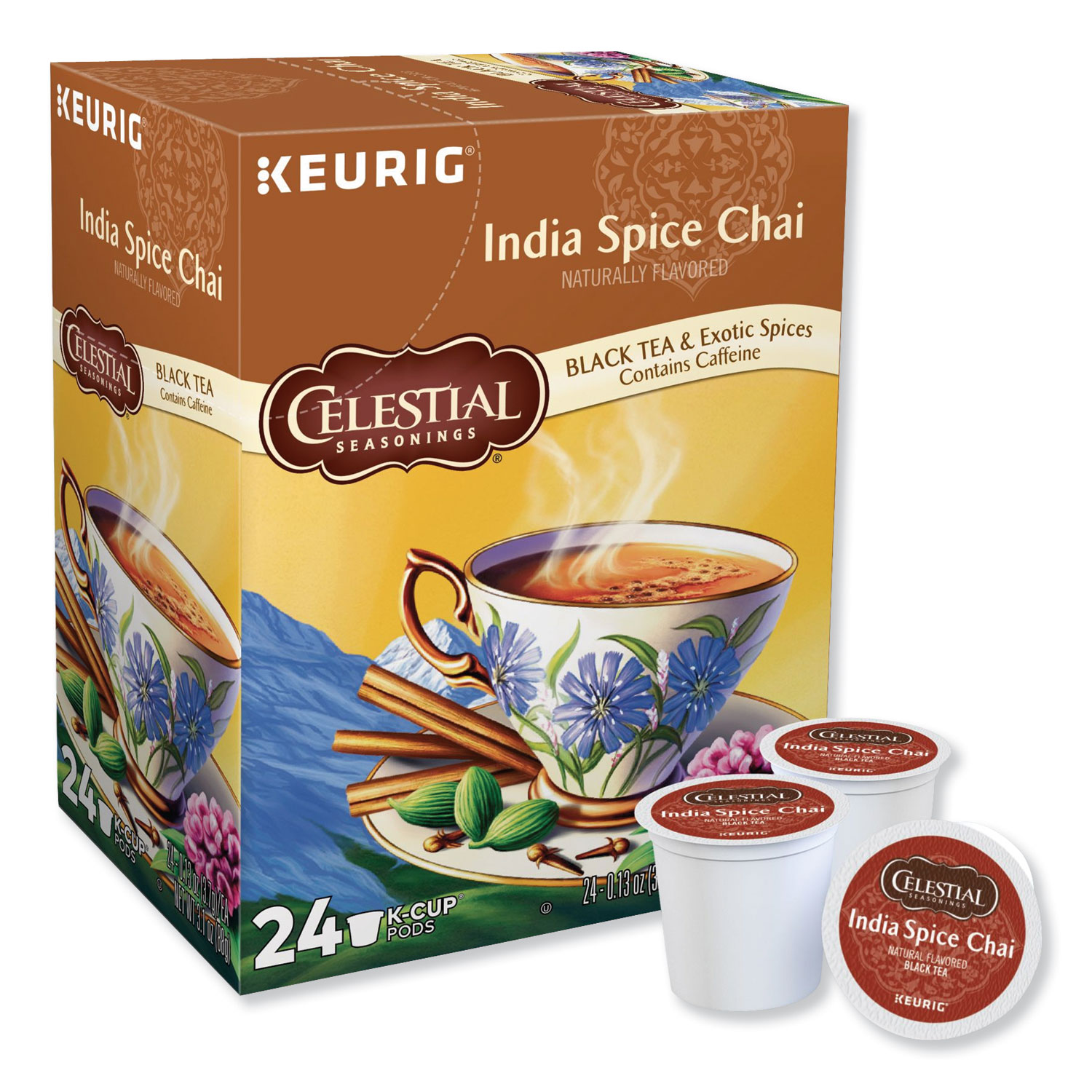 GMT14738 Celestial Seasonings India Spice Chai Tea KCups Zuma