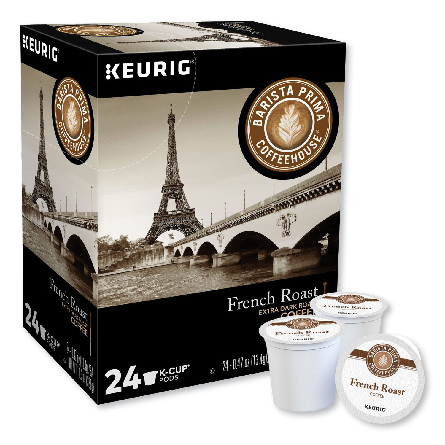 Barista Prima Coffeehouse® French Roast KCups Coffee Pack, 24/Box J