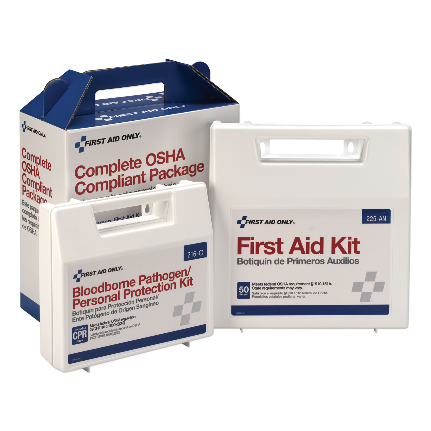 First Aid Kit for 50 People, 229 Pieces, ANSI/OSHA Compliant, Plastic
