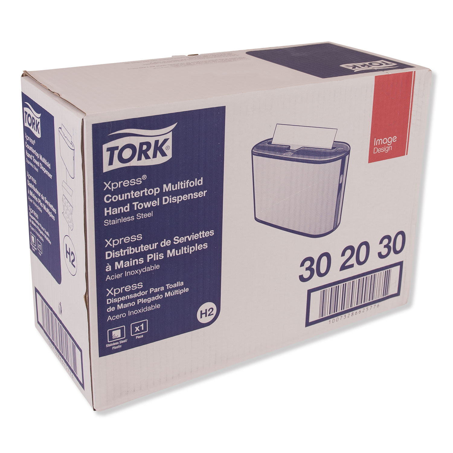 Tork® Xpress Countertop Towel Dispenser, 12.68 x 4.56 x 7.92, Stainless
