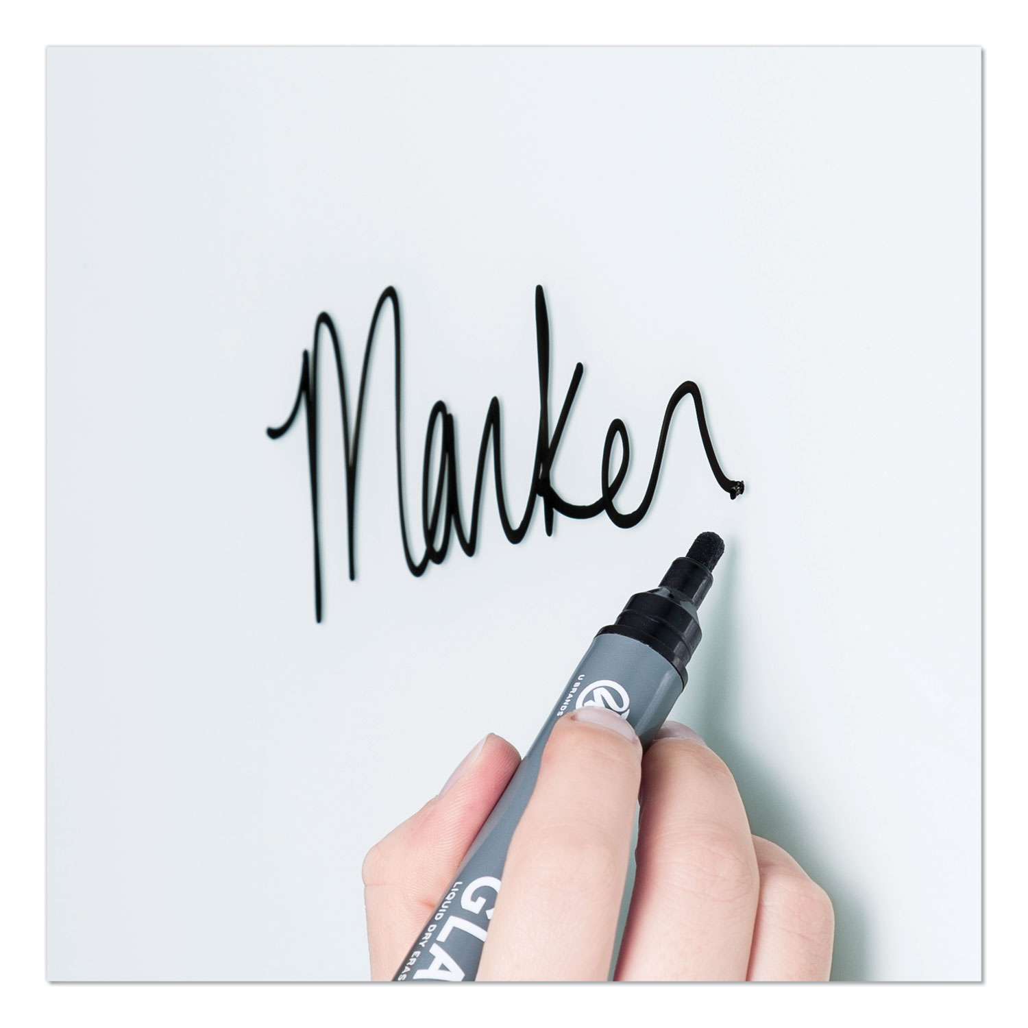 Floating Glass Dry Erase Board, 72 x 48, White Surface Pointer Office