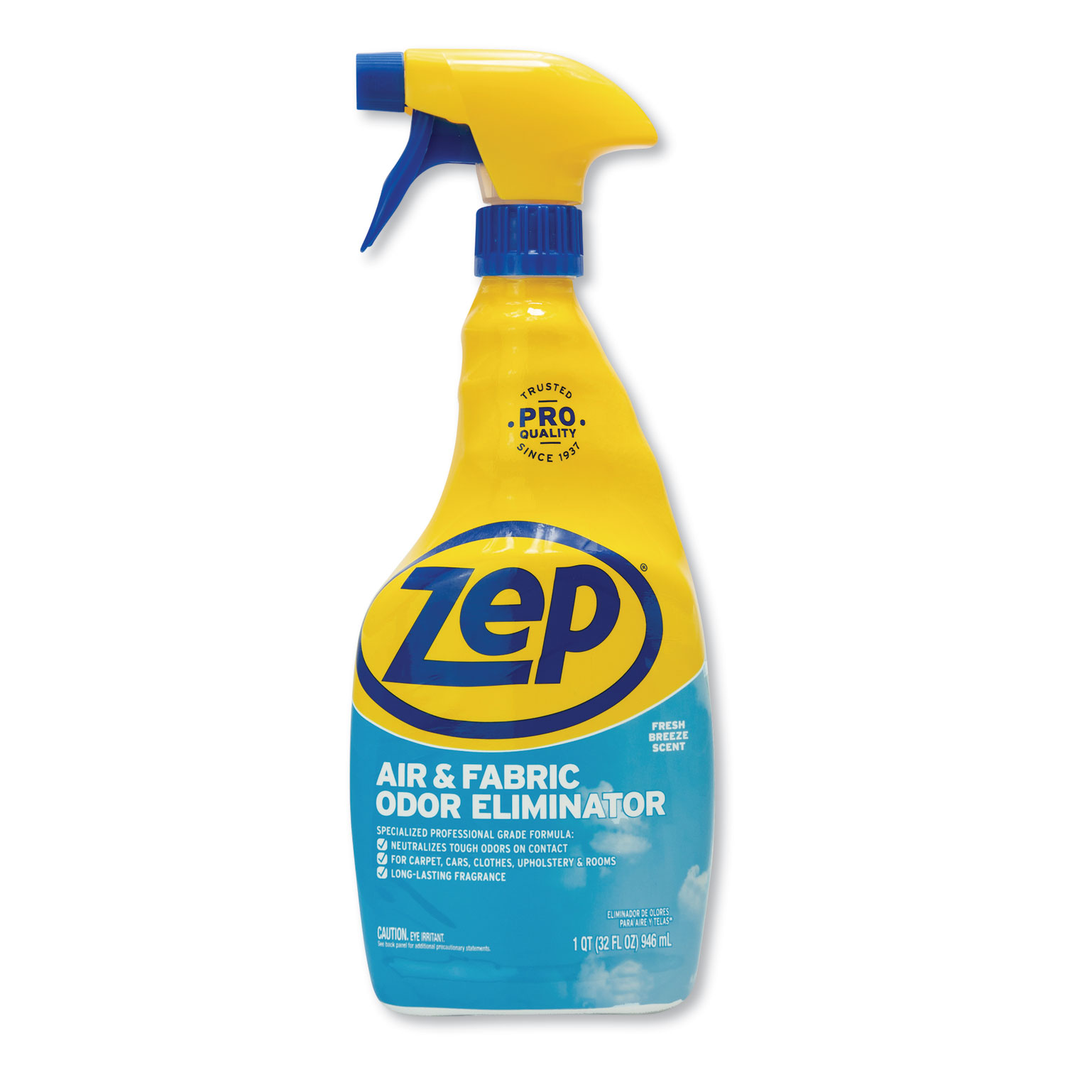 Zep Commercial Air and Fabric Odor Eliminator, Fresh Scent, 32 oz, 12