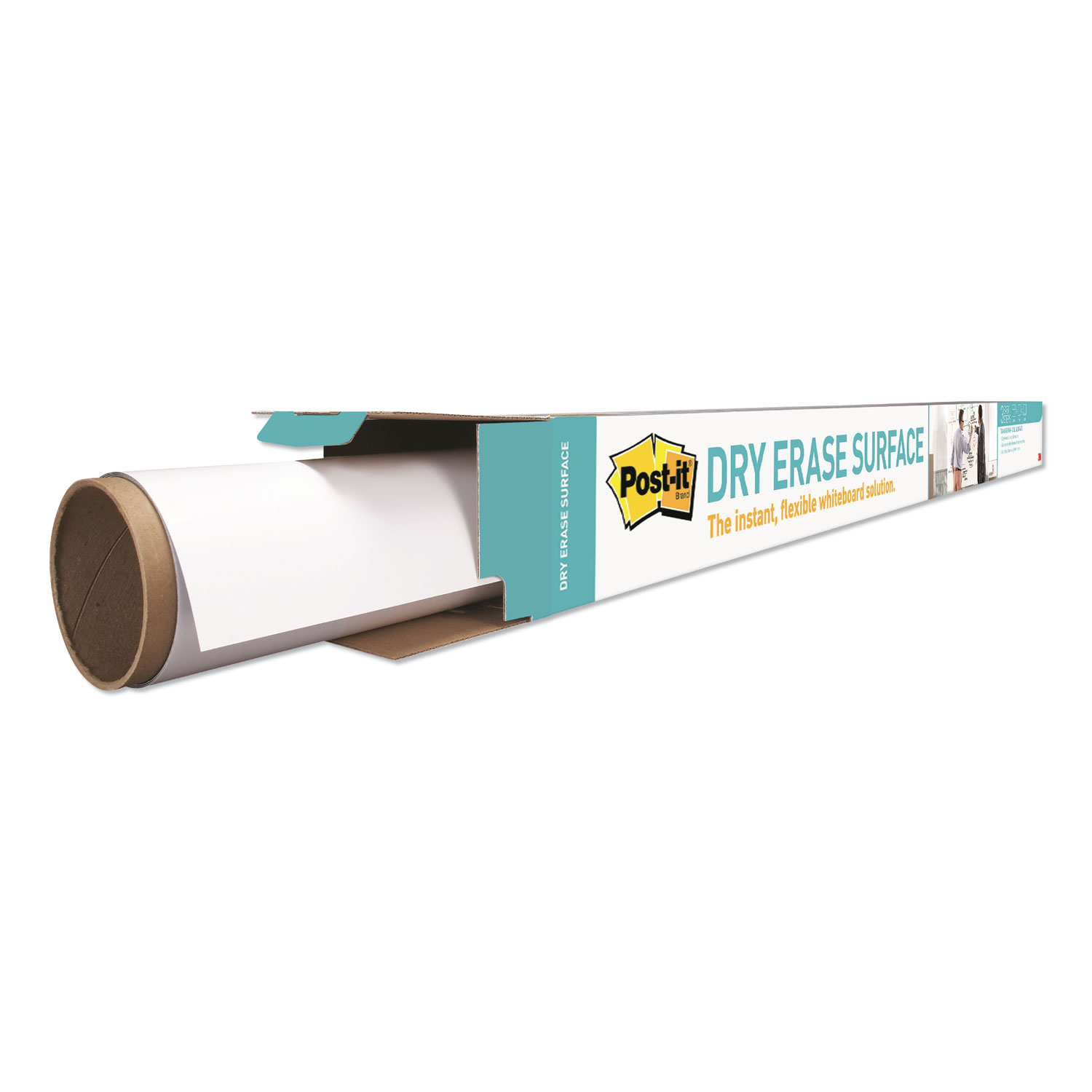 Postit Dry Erase Surface with Adhesive Backing, 96" x 48", White