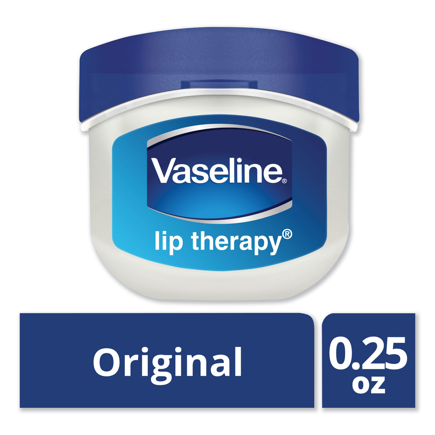 Vaseline® Lip Therapy, Original, 0.25 oz, Plastic FlipTop Container