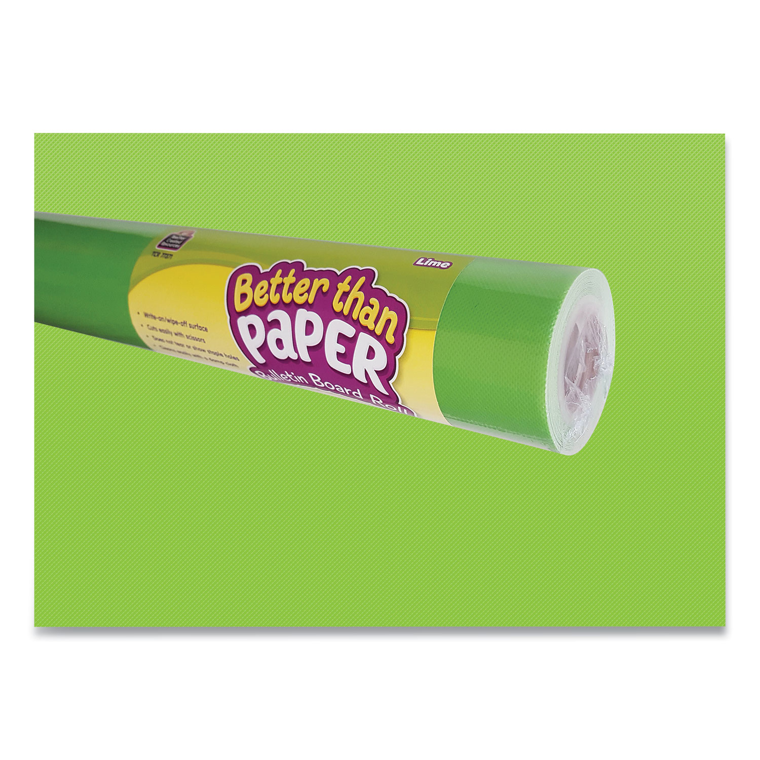 Better Than Paper Bulletin Board Roll, 4 ft x 12 ft, Lime Zerbee