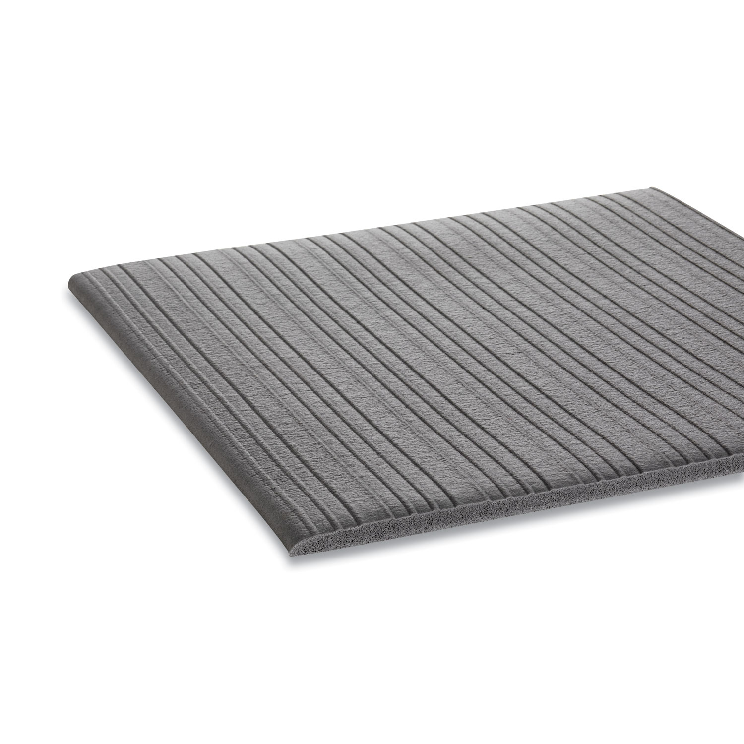 Ribbed Vinyl AntiFatigue Mat, 24 x 36, Gray JAD