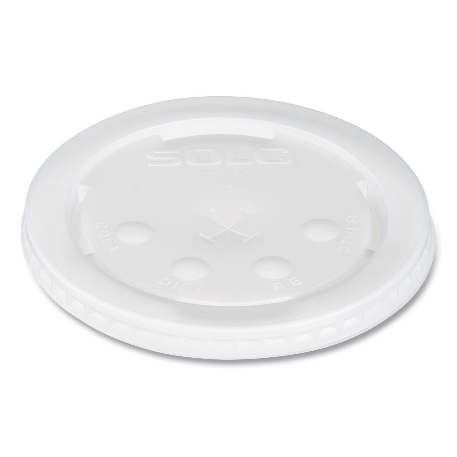 Polystyrene Plastic Flat StrawSlot Cold Cup Lids, Fits 28 oz Cups
